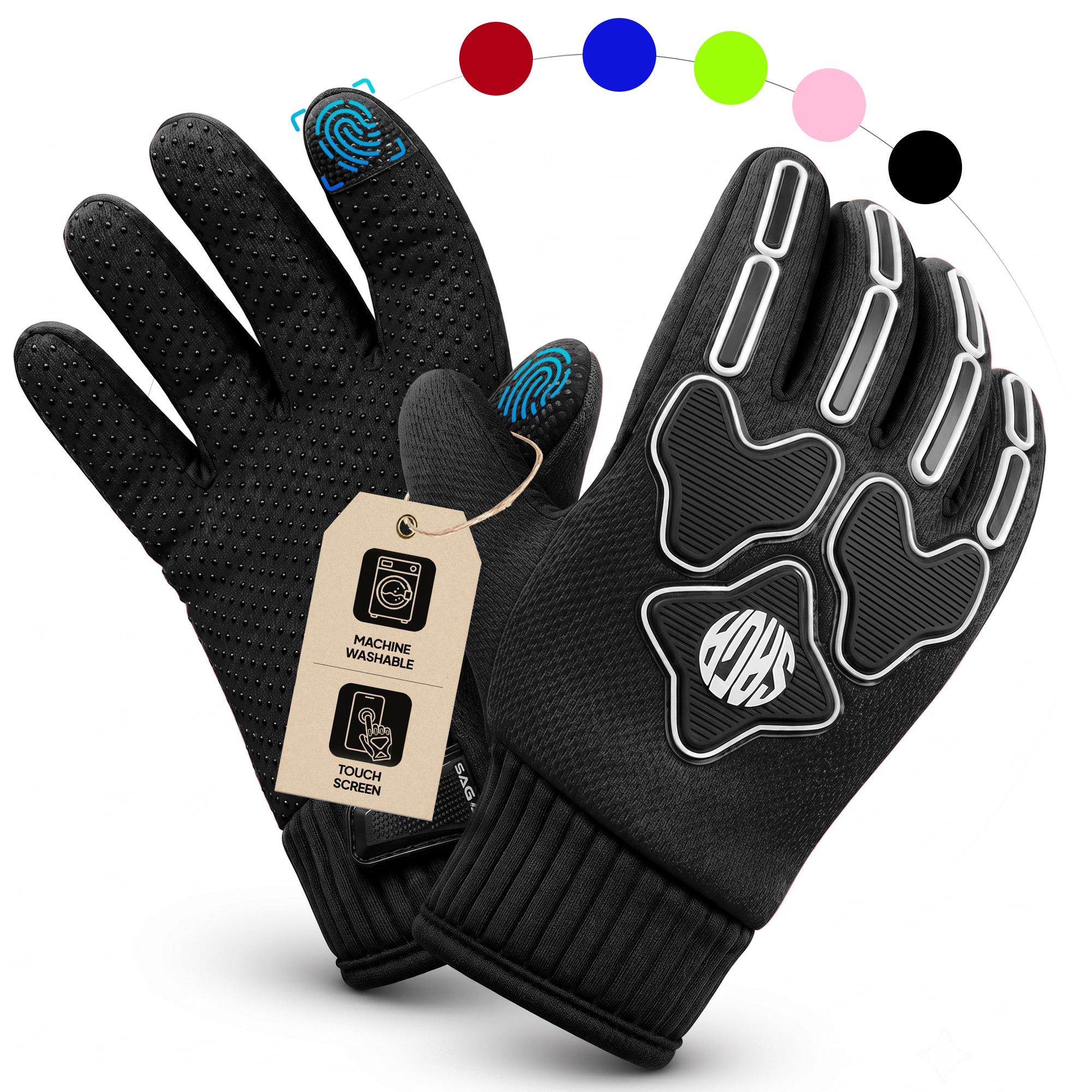 Kids Dirt Bike Gloves – Youth Motocross BMX Riding Gloves for Boys Girls, Off-Road Mountain Bike Cycling Gloves for Kids Ages 3-12
