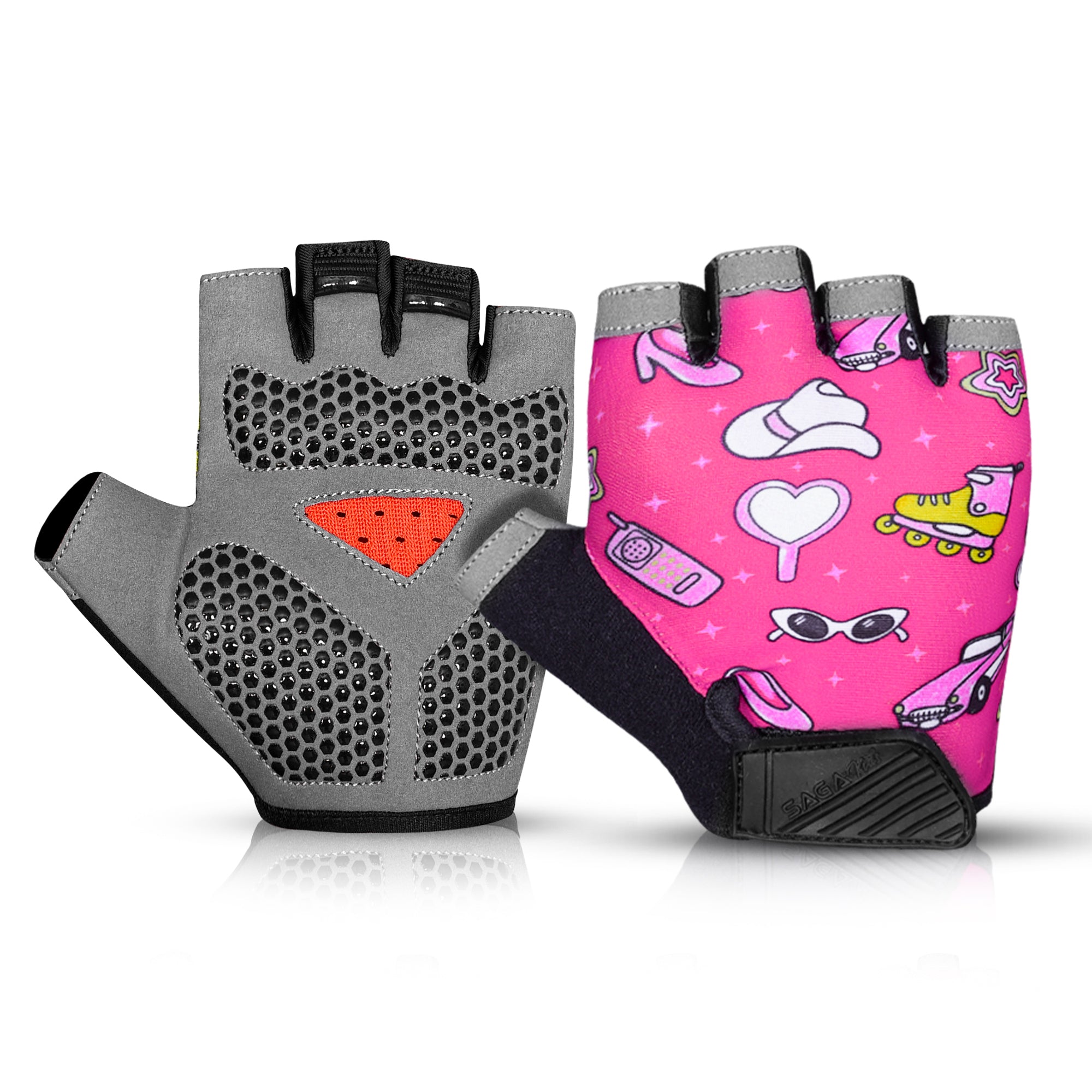 Kids’ Half-Finger Cycling Gloves – Non-Slip Padded Bike Gloves for Boys & Girls | BMX, MTB & Gymnastics