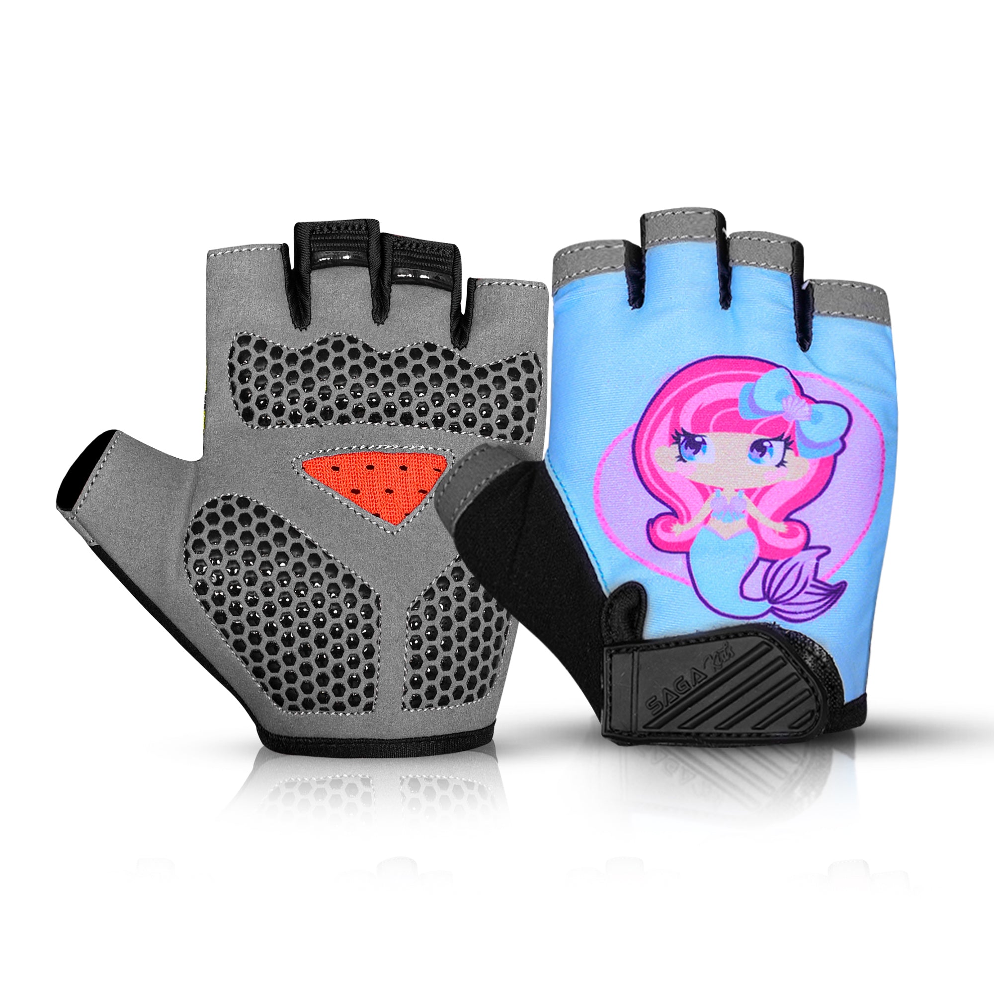 Kids’ Half-Finger Cycling Gloves – Non-Slip Padded Bike Gloves for Boys & Girls | BMX, MTB & Gymnastics