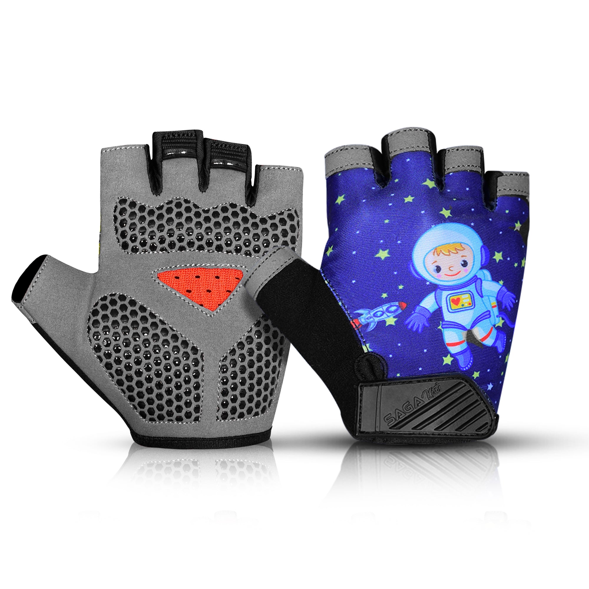 Kids’ Half-Finger Cycling Gloves – Non-Slip Padded Bike Gloves for Boys & Girls | BMX, MTB & Gymnastics