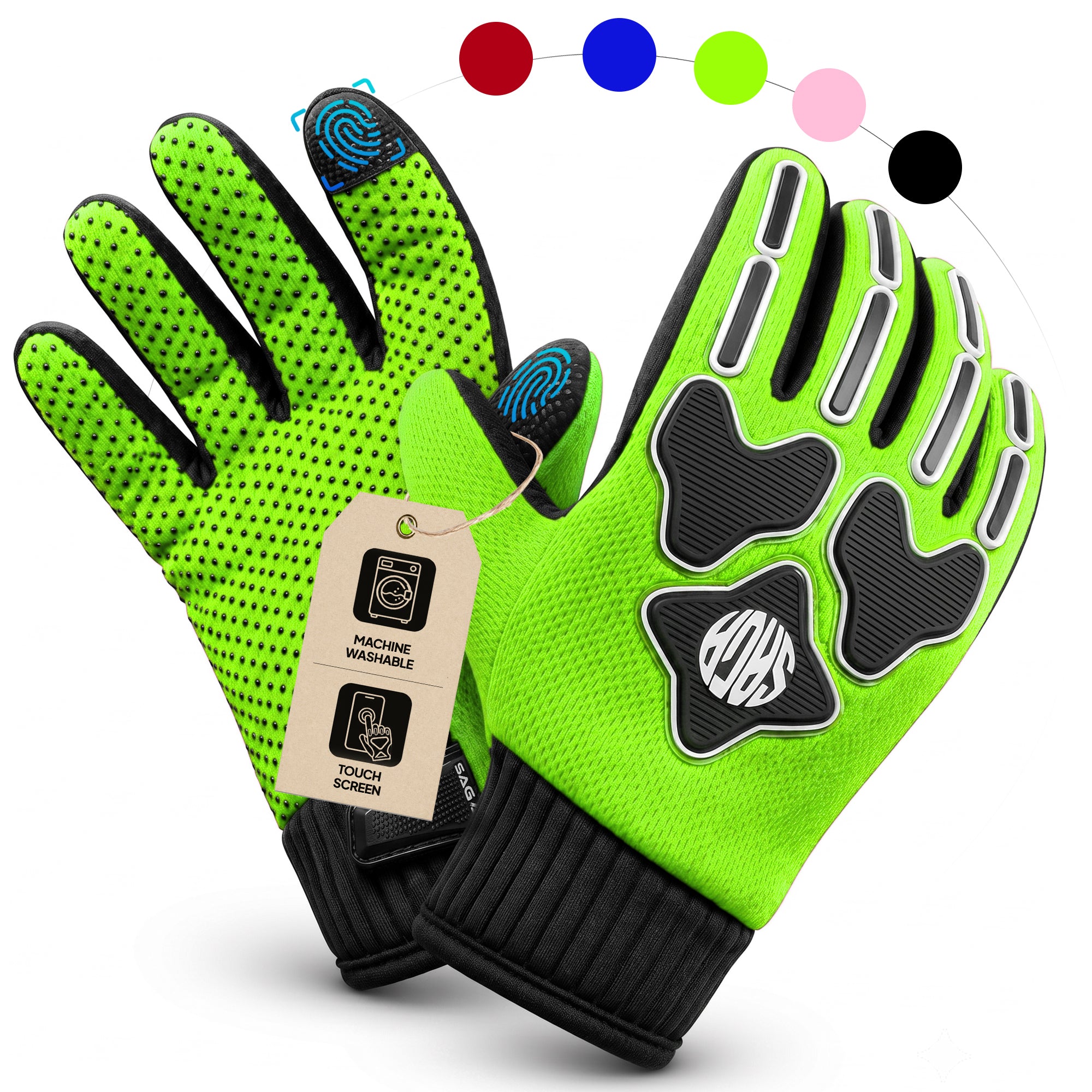 Kids Dirt Bike Gloves – Youth Motocross BMX Riding Gloves for Boys Girls, Off-Road Mountain Bike Cycling Gloves for Kids Ages 3-12