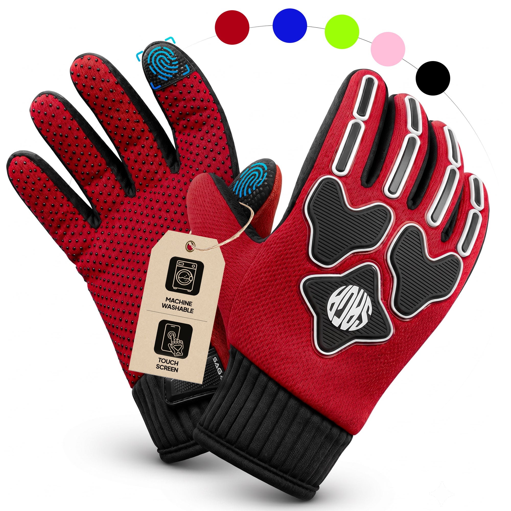 Kids Dirt Bike Gloves – Youth Motocross BMX Riding Gloves for Boys Girls, Off-Road Mountain Bike Cycling Gloves for Kids Ages 3-12