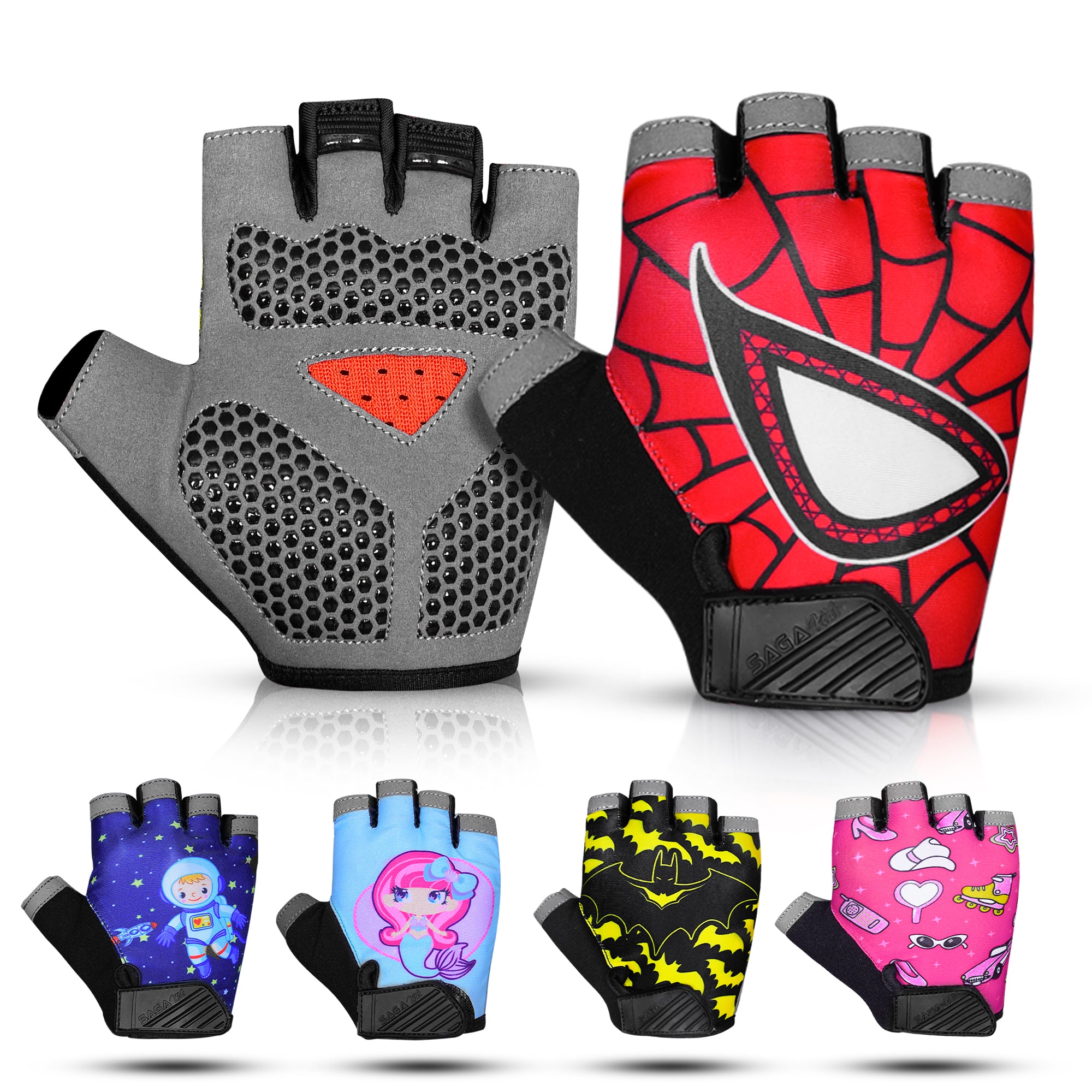 Kids Cycling Gloves Half Finger - Character Edition