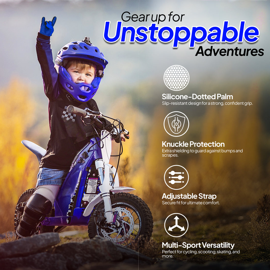 Kids Motorcycle Riding Gloves