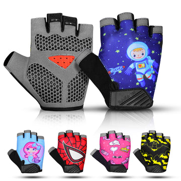 Kids Cycling Gloves Half Finger Space