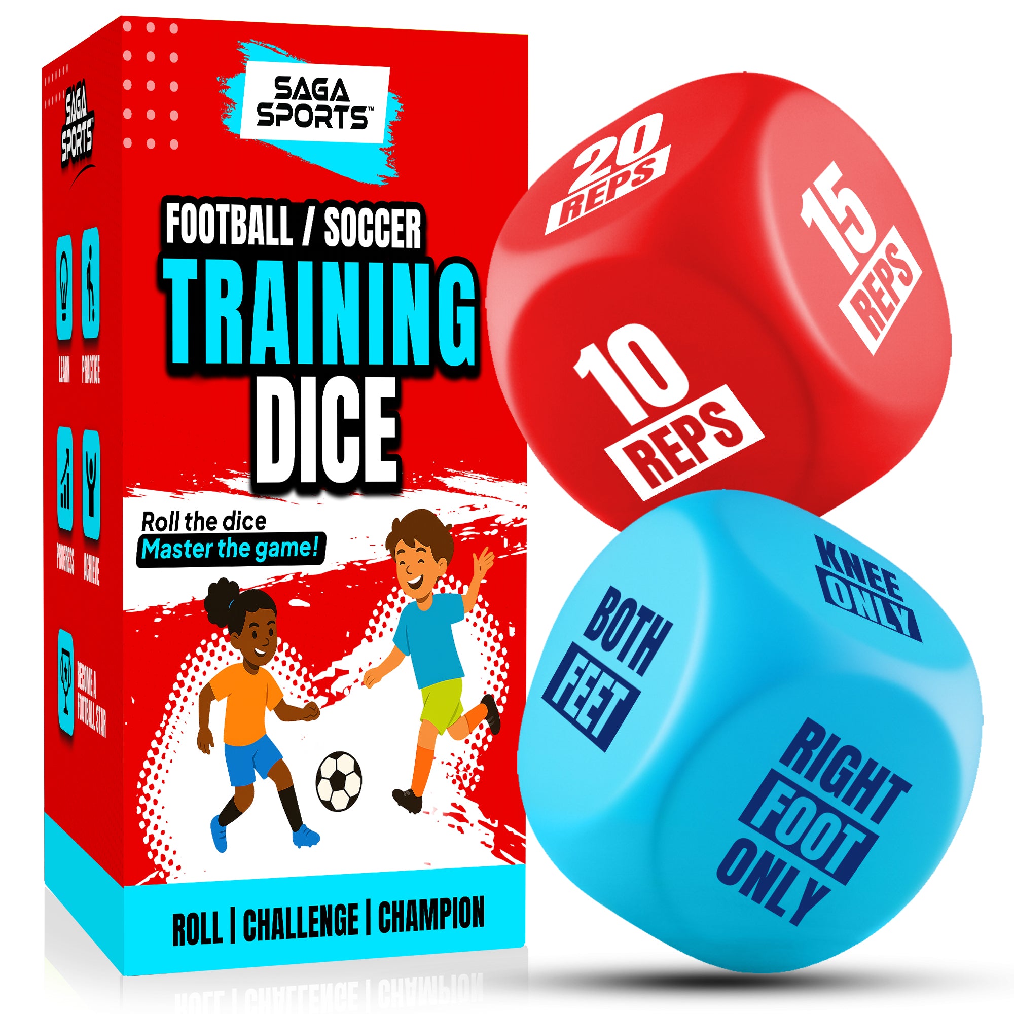 Training Dice - Soccer Practice Equipment for Kids