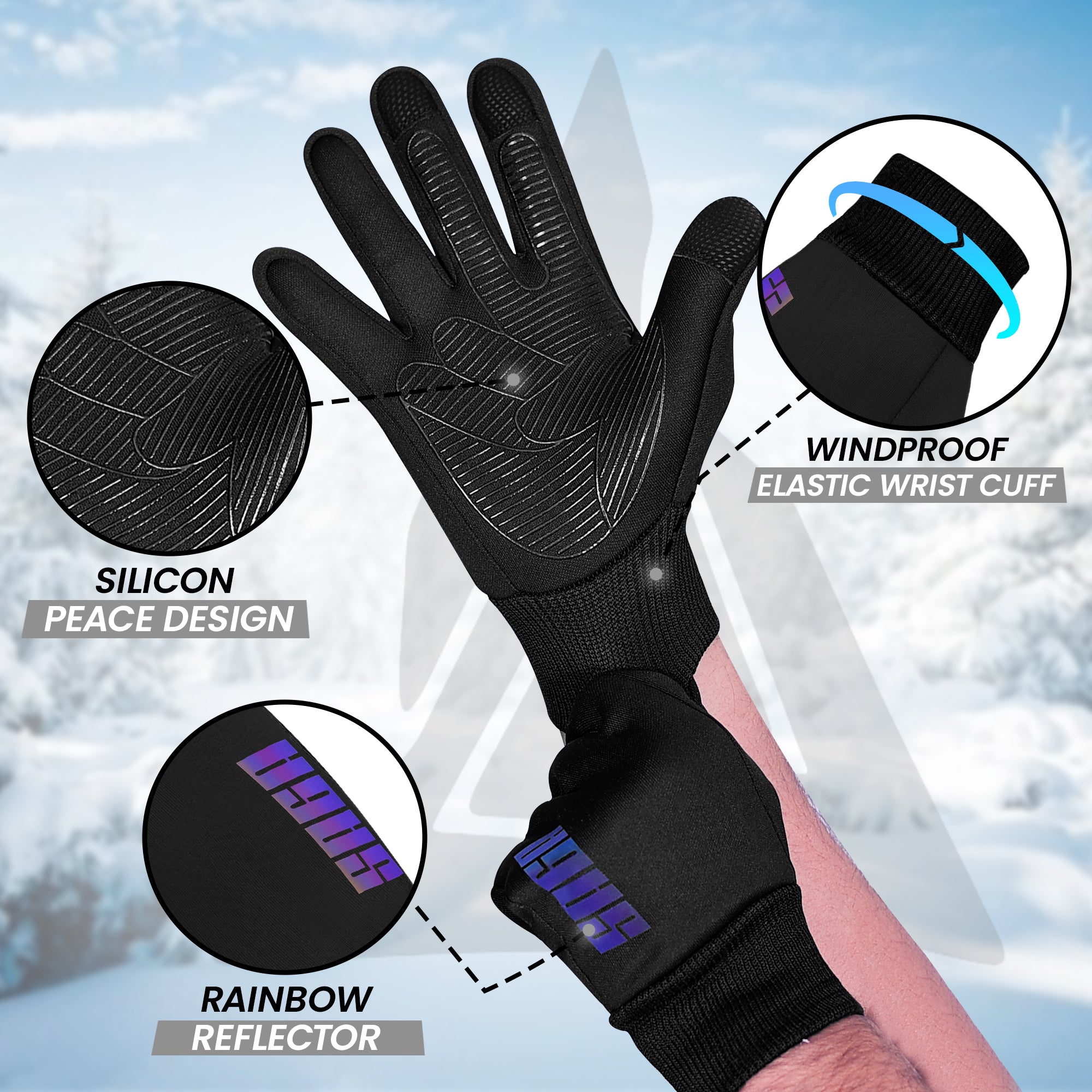Kids Thermal Winter Gloves – Victory Sign