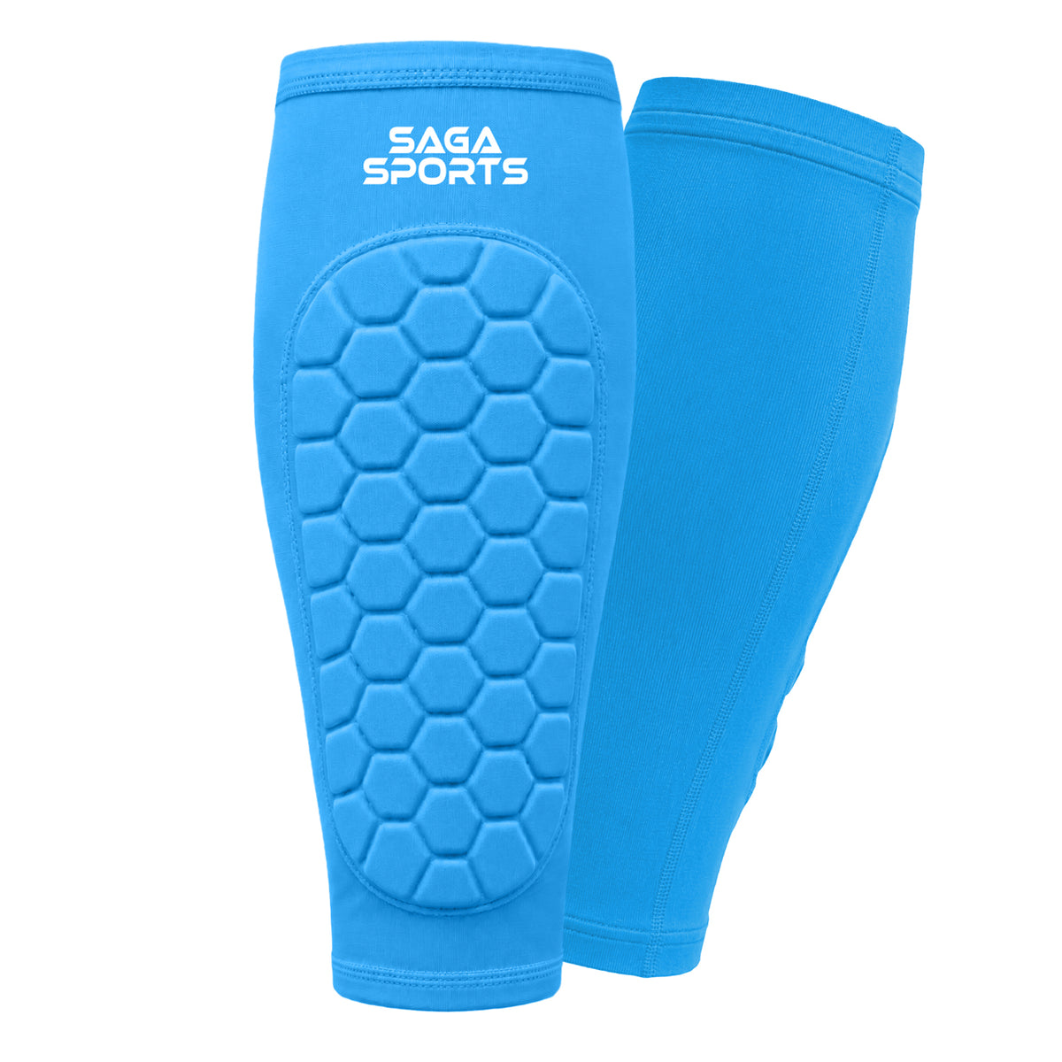 Kids Shin Guard Sleeves, Honeycomb Padded Compression Slip-On Shin