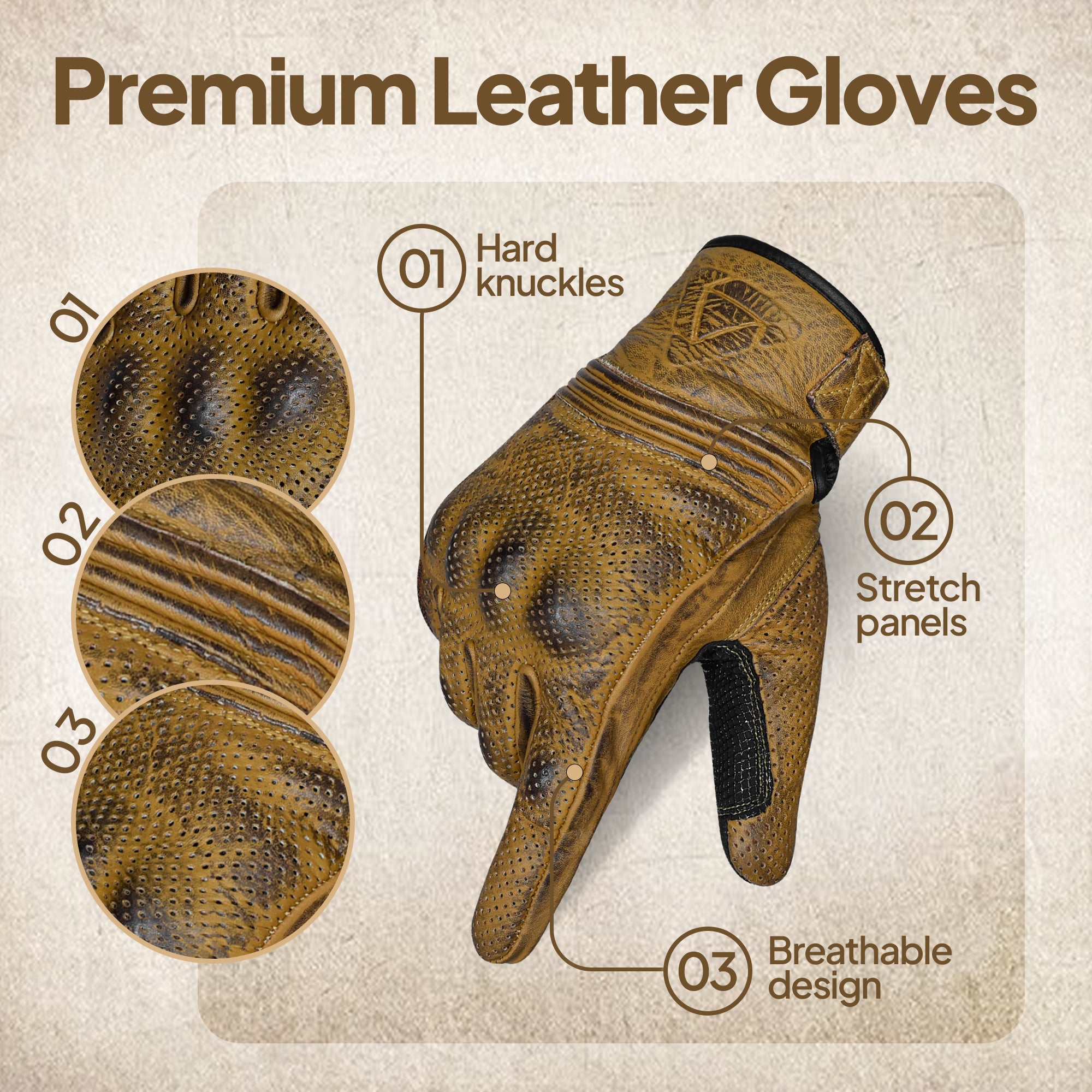 Adult Motorcycle Gloves Skin