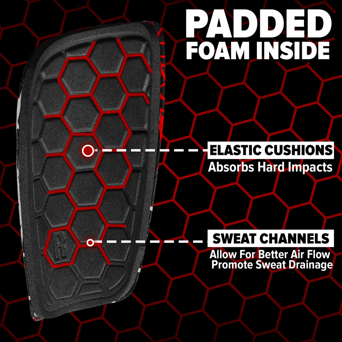 Black Spider Shin Guards for Soccer