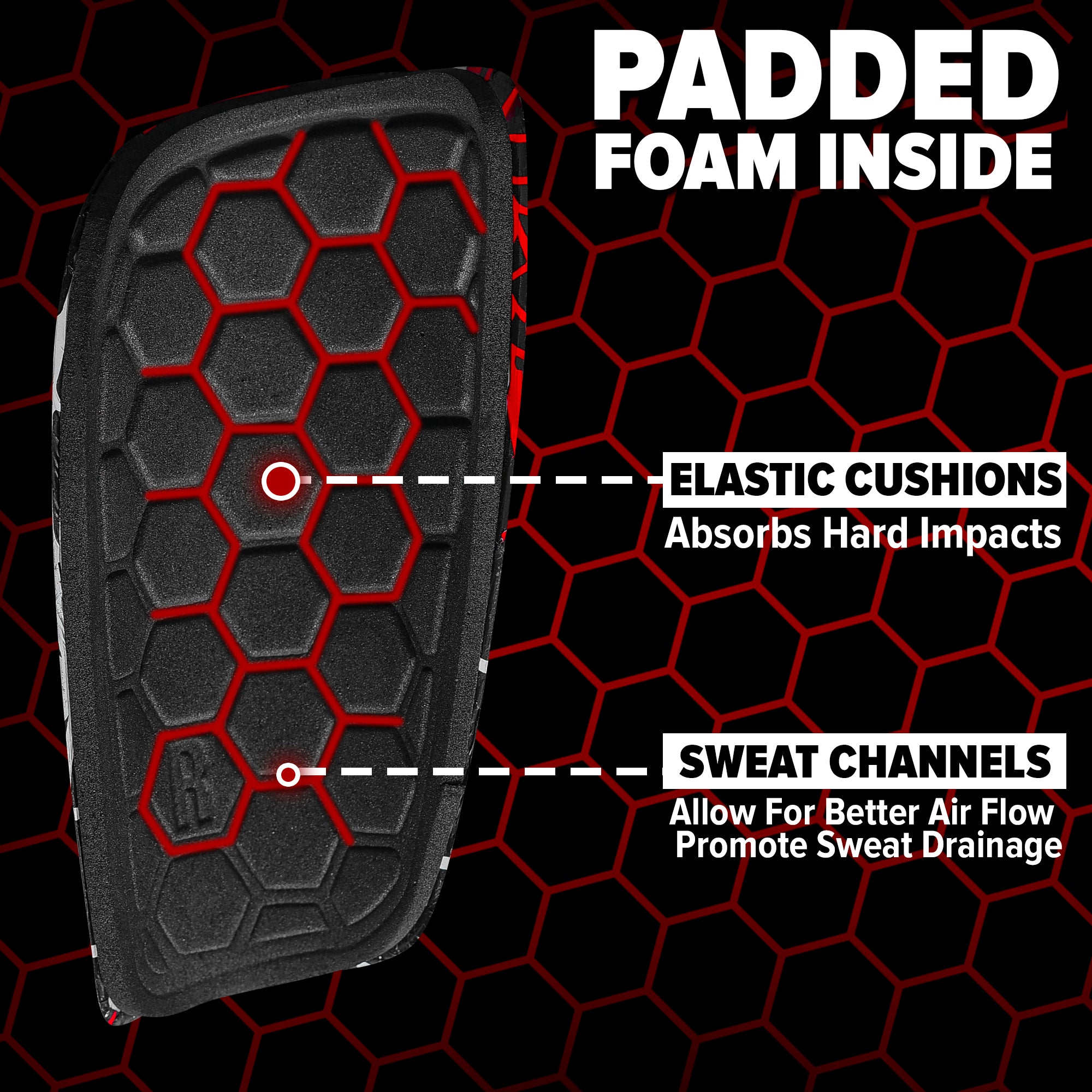 Black Spider Shin Guards for Soccer