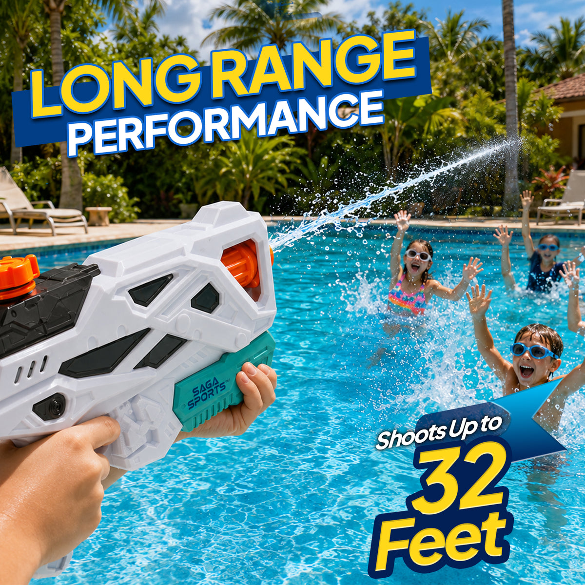 Water Gun Pack of 4, Water Guns for Adults & Kids