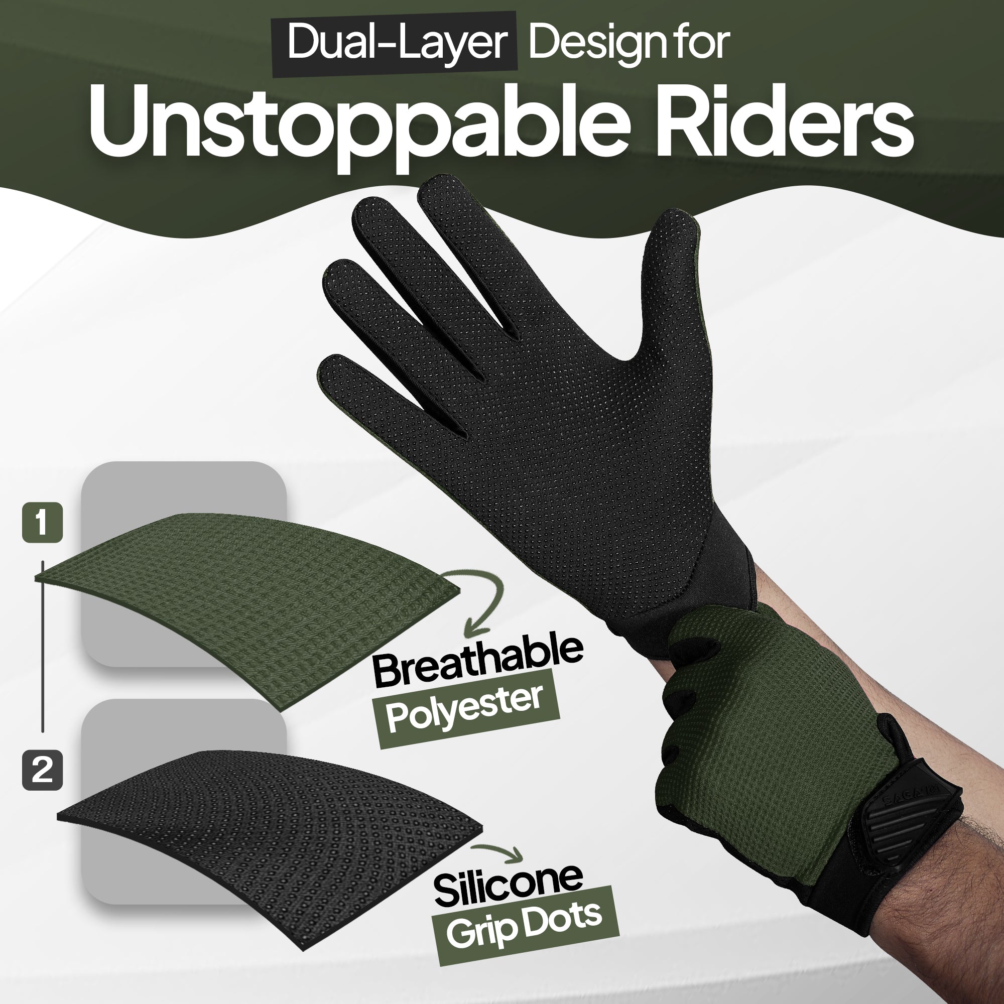 3X Full finger Kids Cycling Gloves
