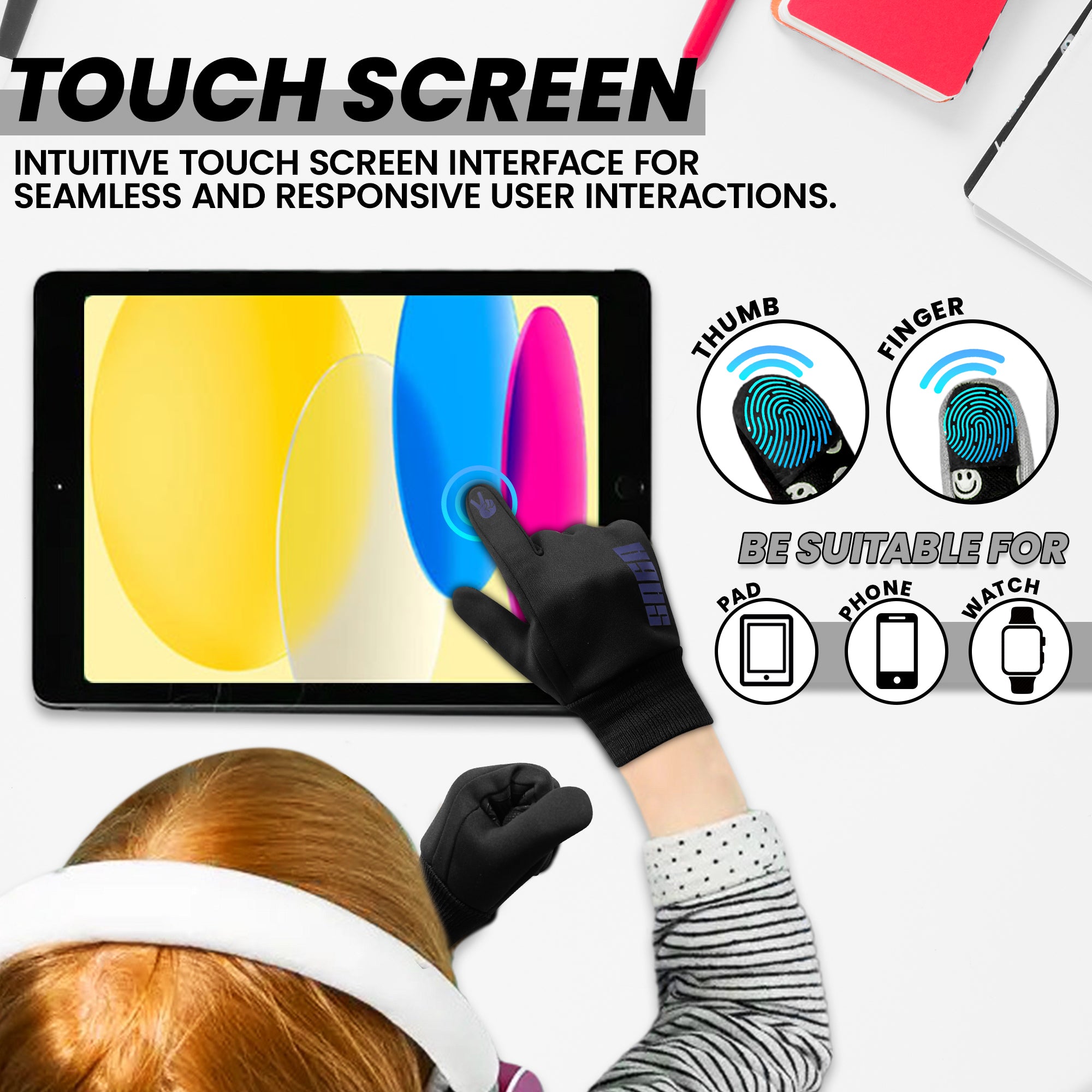Kids Thermal Winter Gloves – Victory Sign