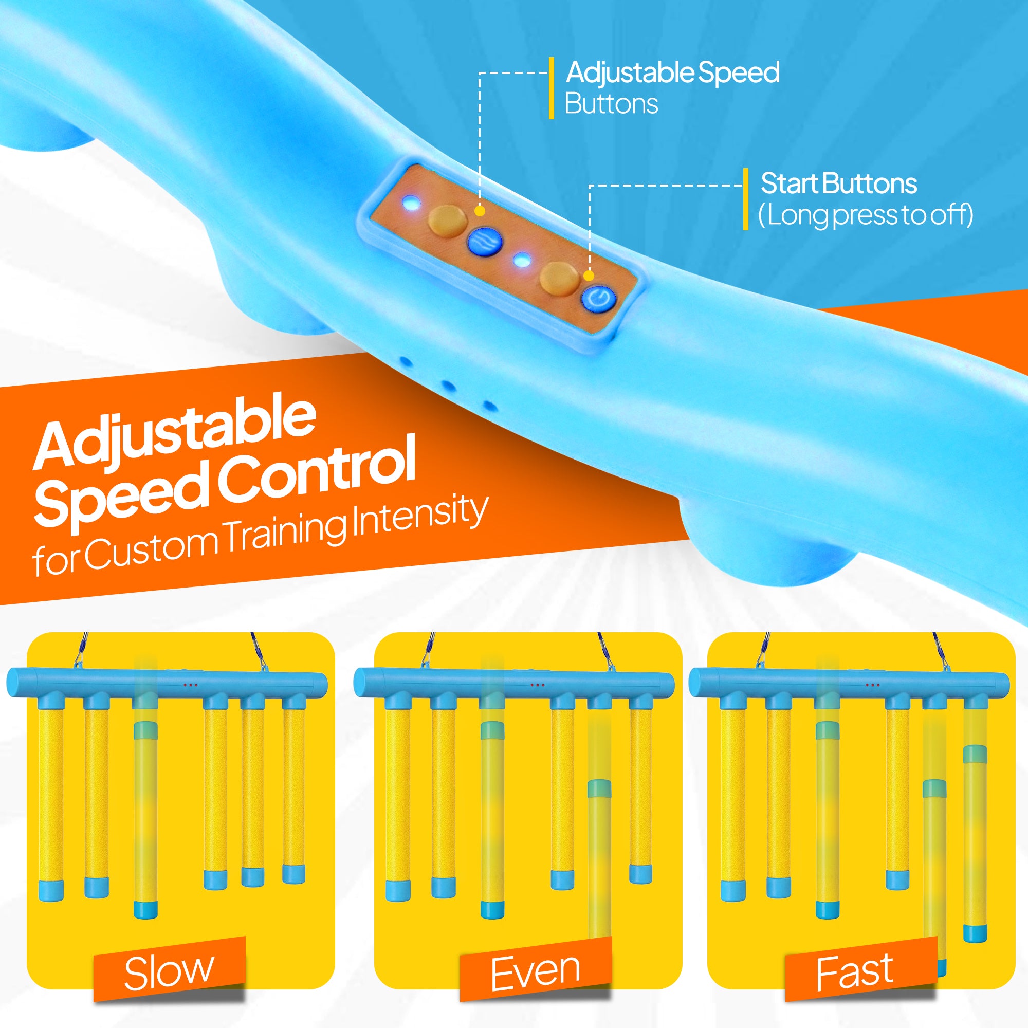 Reflex Drop Stick Game – Blue & Yellow