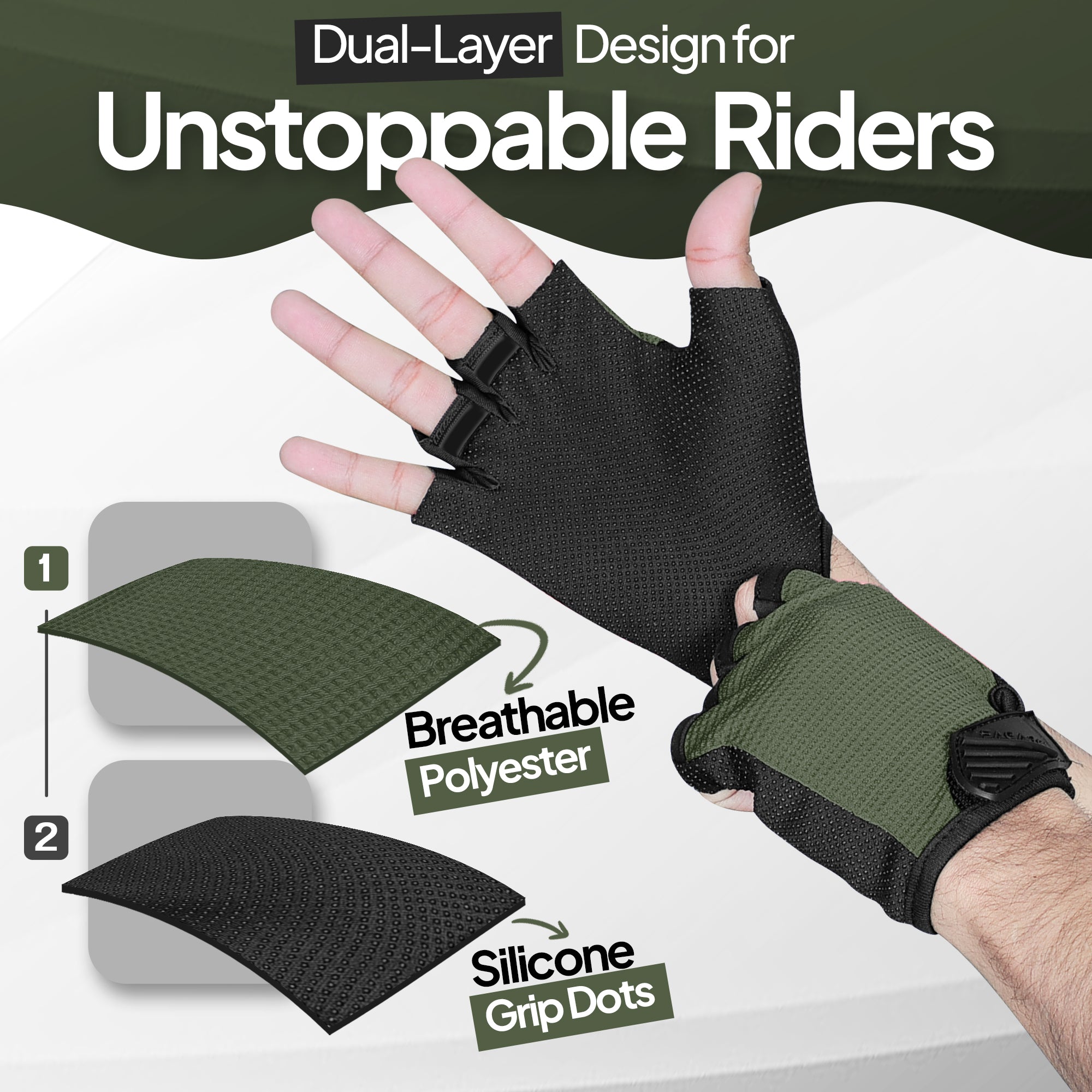 3X Kids Cycling Gloves Half Finger