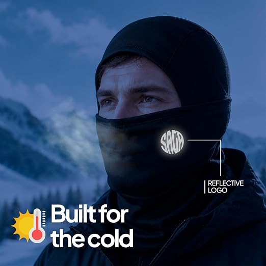Men’s Fleece-Lined Balaclava Ski Mask – Windproof Full-Face Winter Hood & Neck Gaiter for Motorcycling, Skiing, Cycling, Work and Outdoor Sports