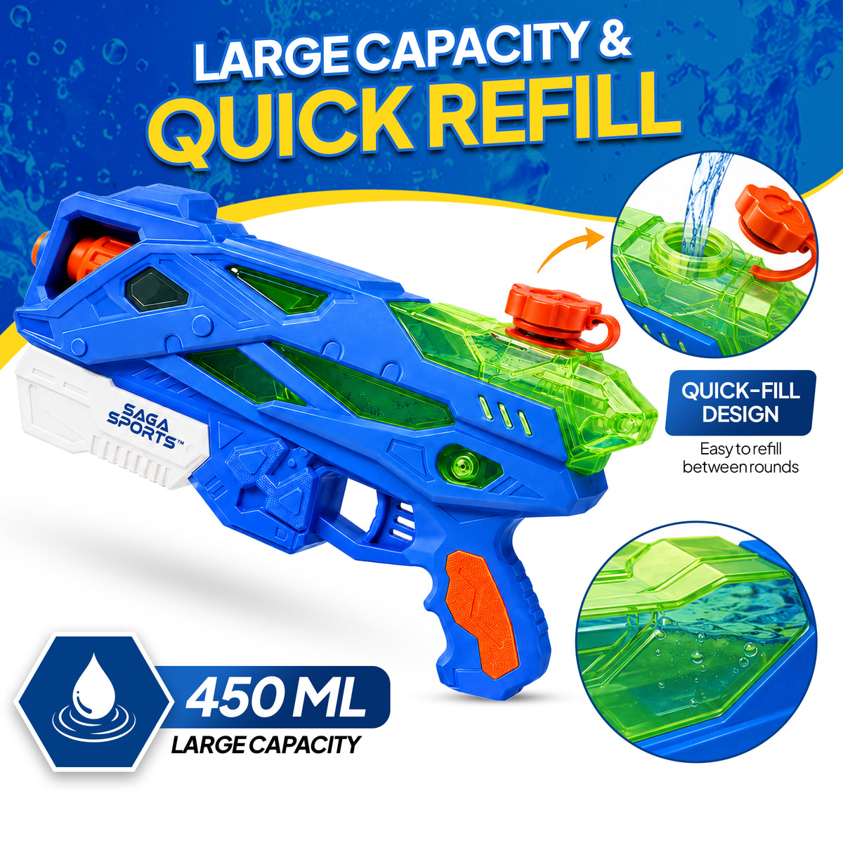 Water Gun Pack of 4, Water Guns for Adults & Kids