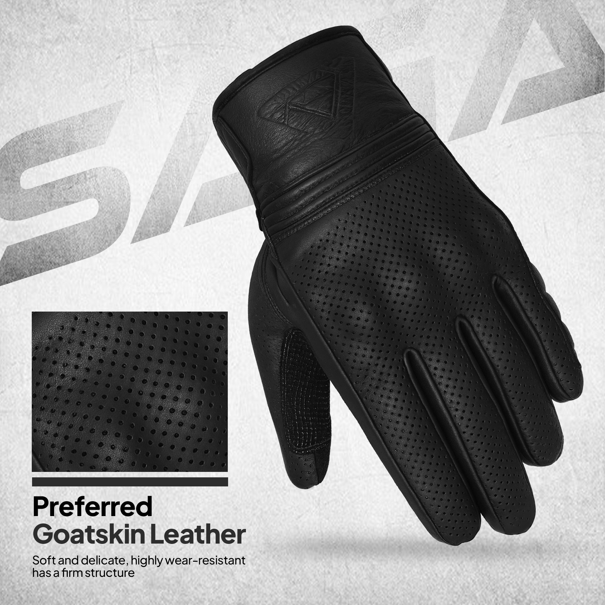 Adult Motorcycle Gloves Black