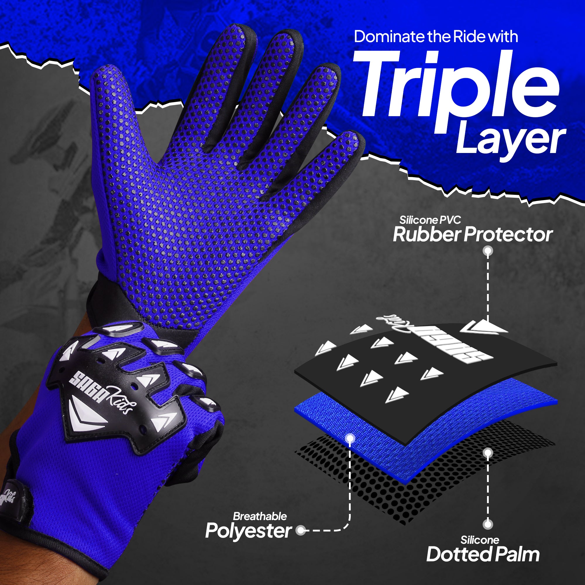 Kids Motorcycle Riding Gloves