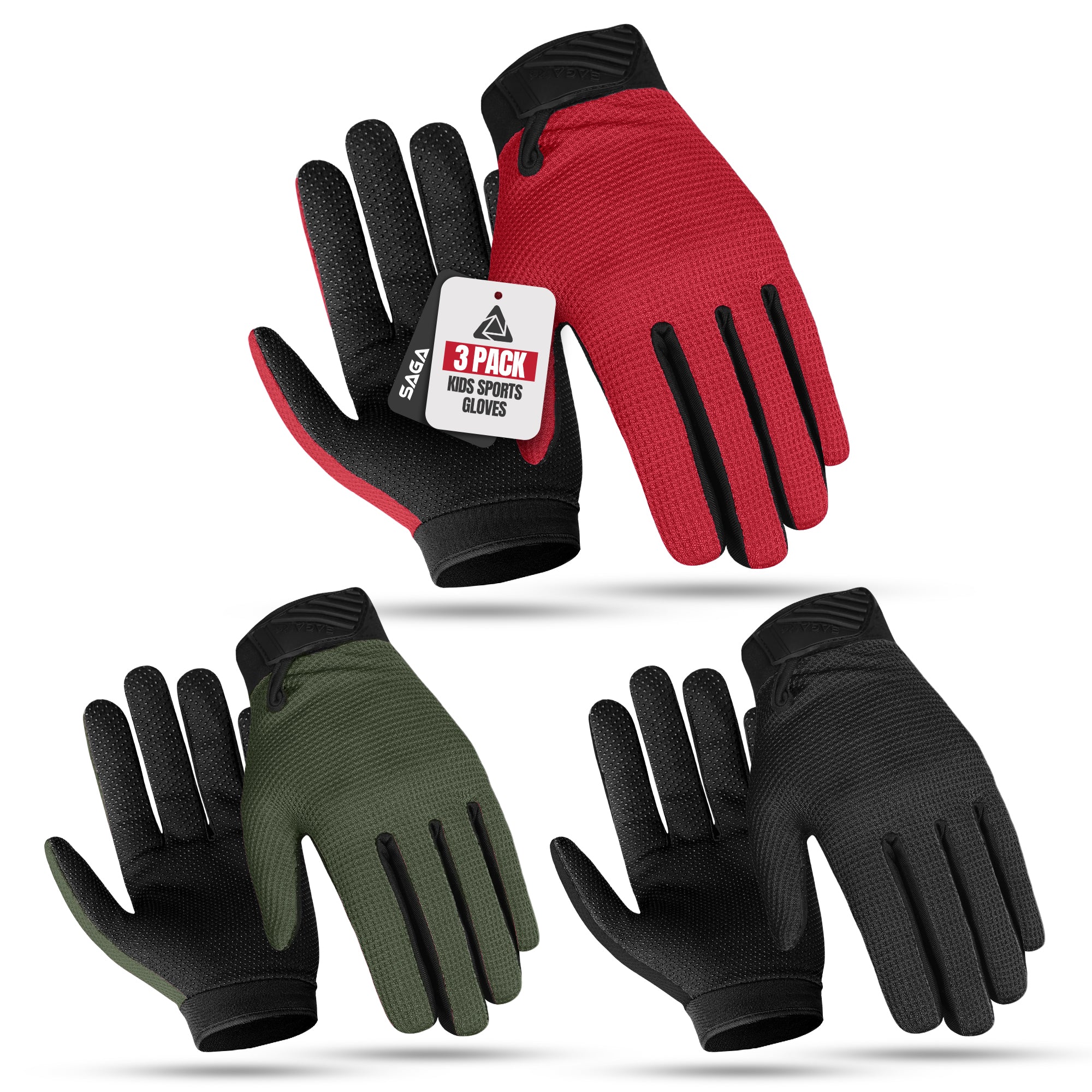 3X Full finger Kids Cycling Gloves