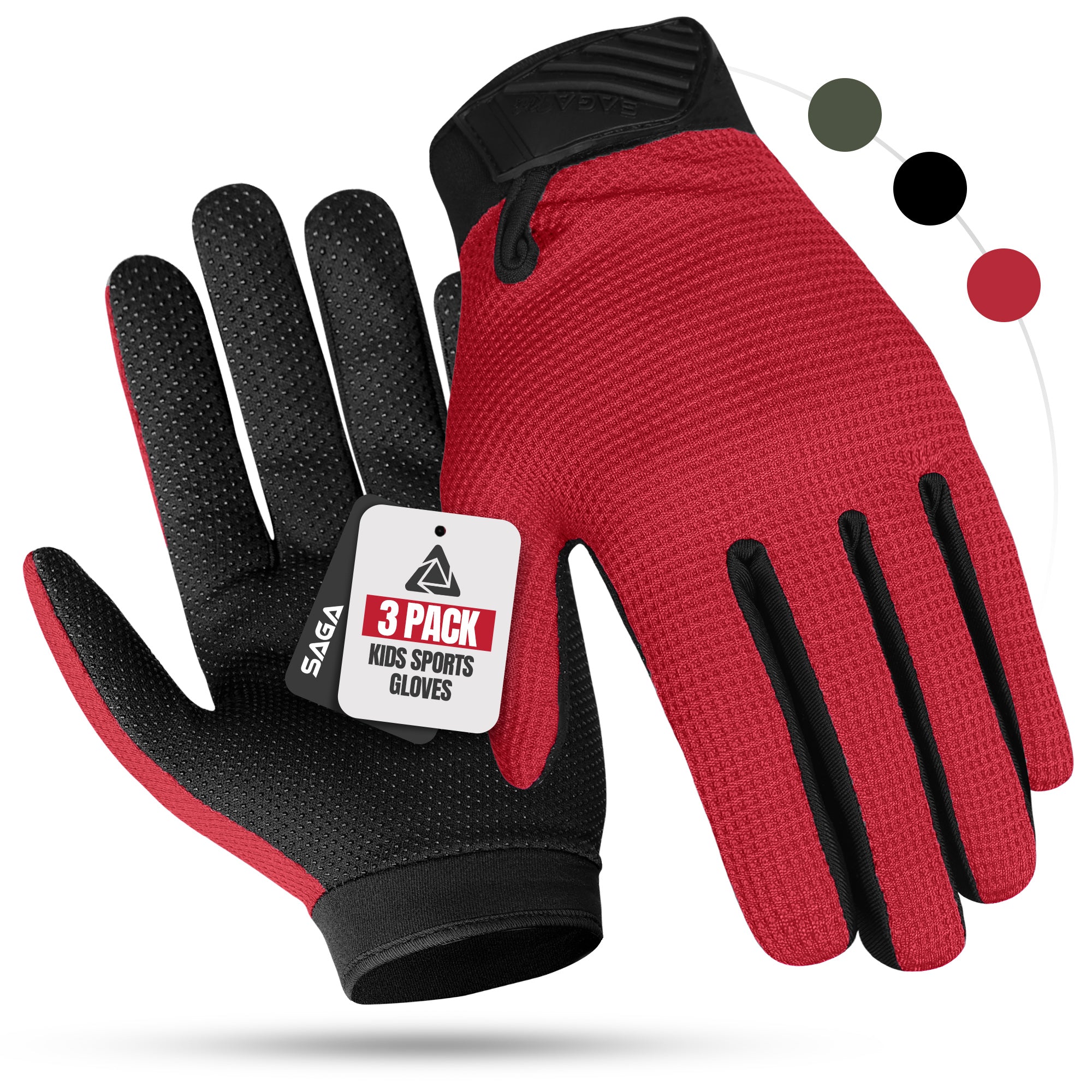 3X Full finger Kids Cycling Gloves