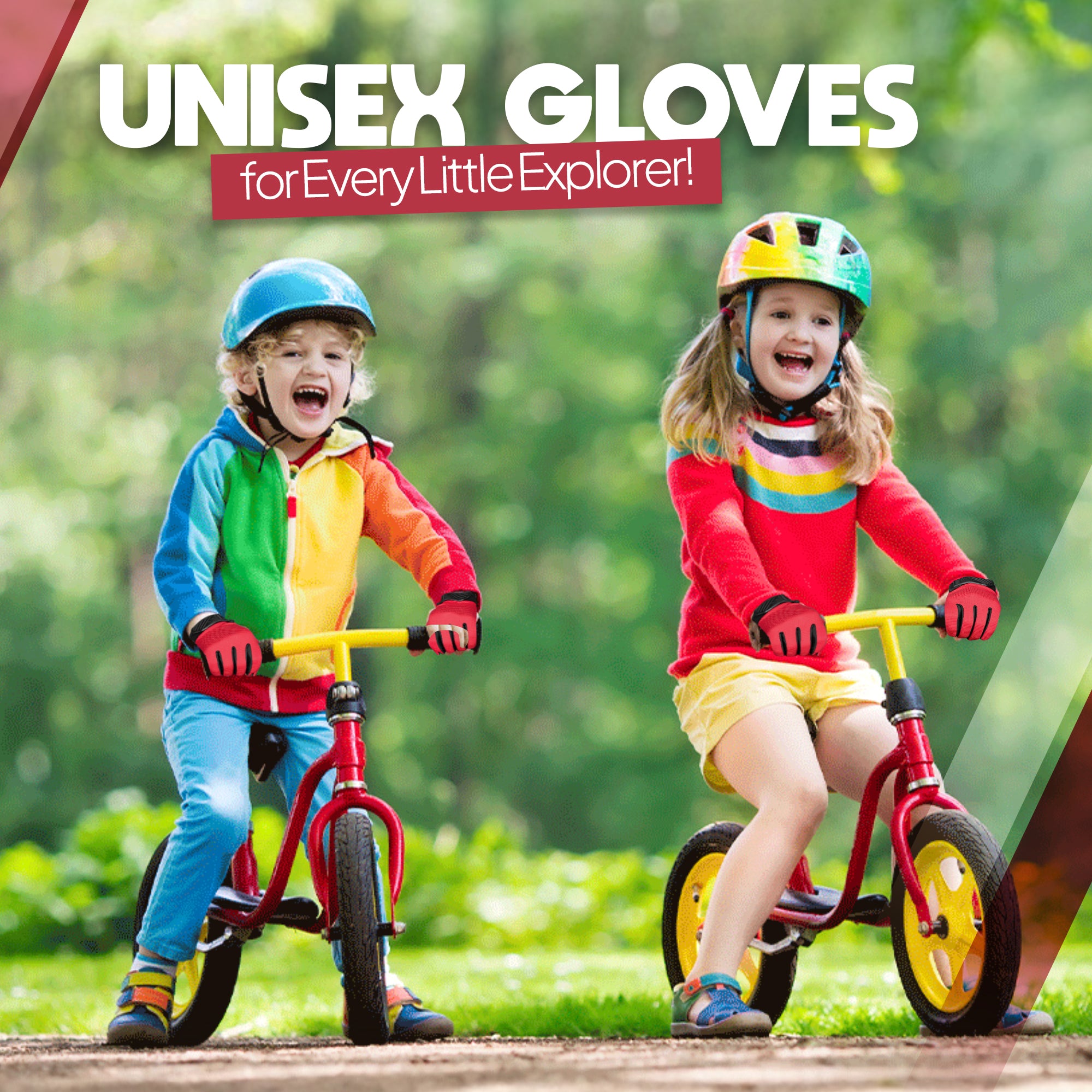 3X Full finger Kids Cycling Gloves