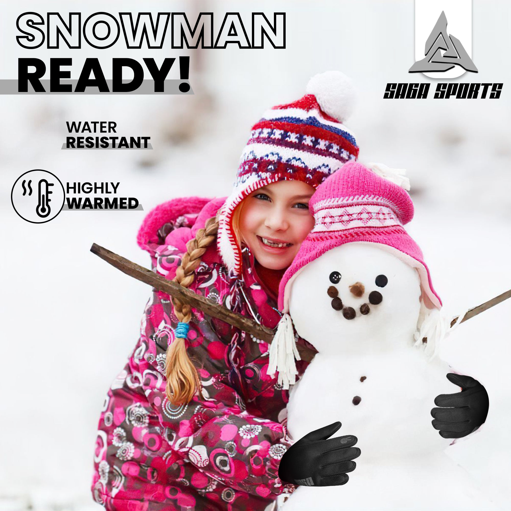 Kids Thermal Winter Gloves – Victory Sign