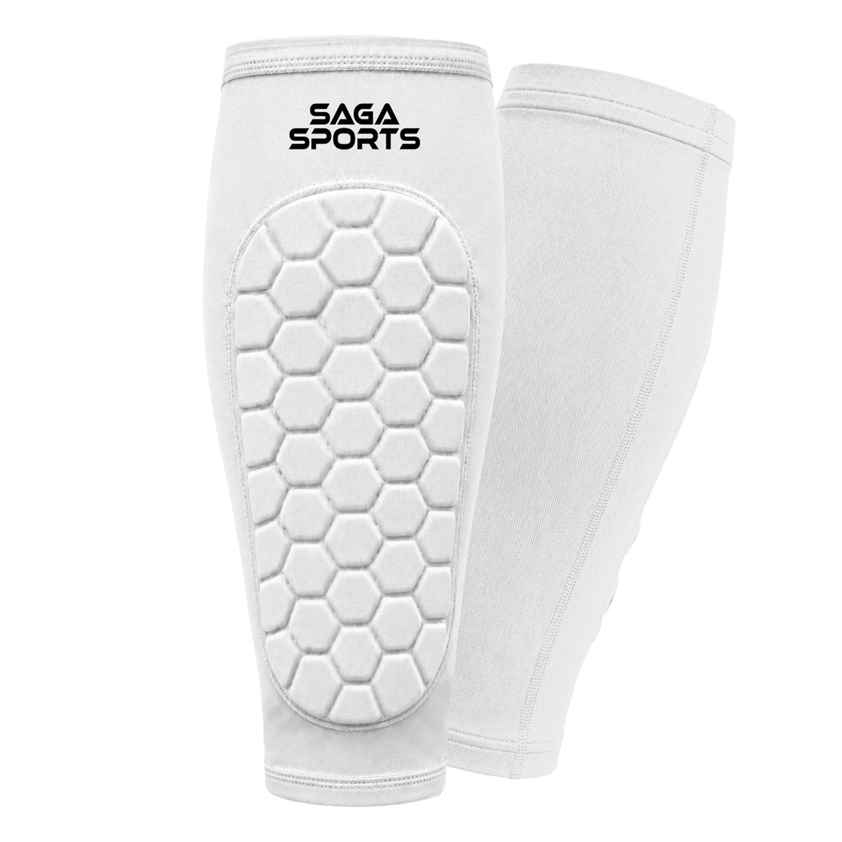 Kids Shin Guard Sleeves, Honeycomb Padded Compression Slip-On Shin