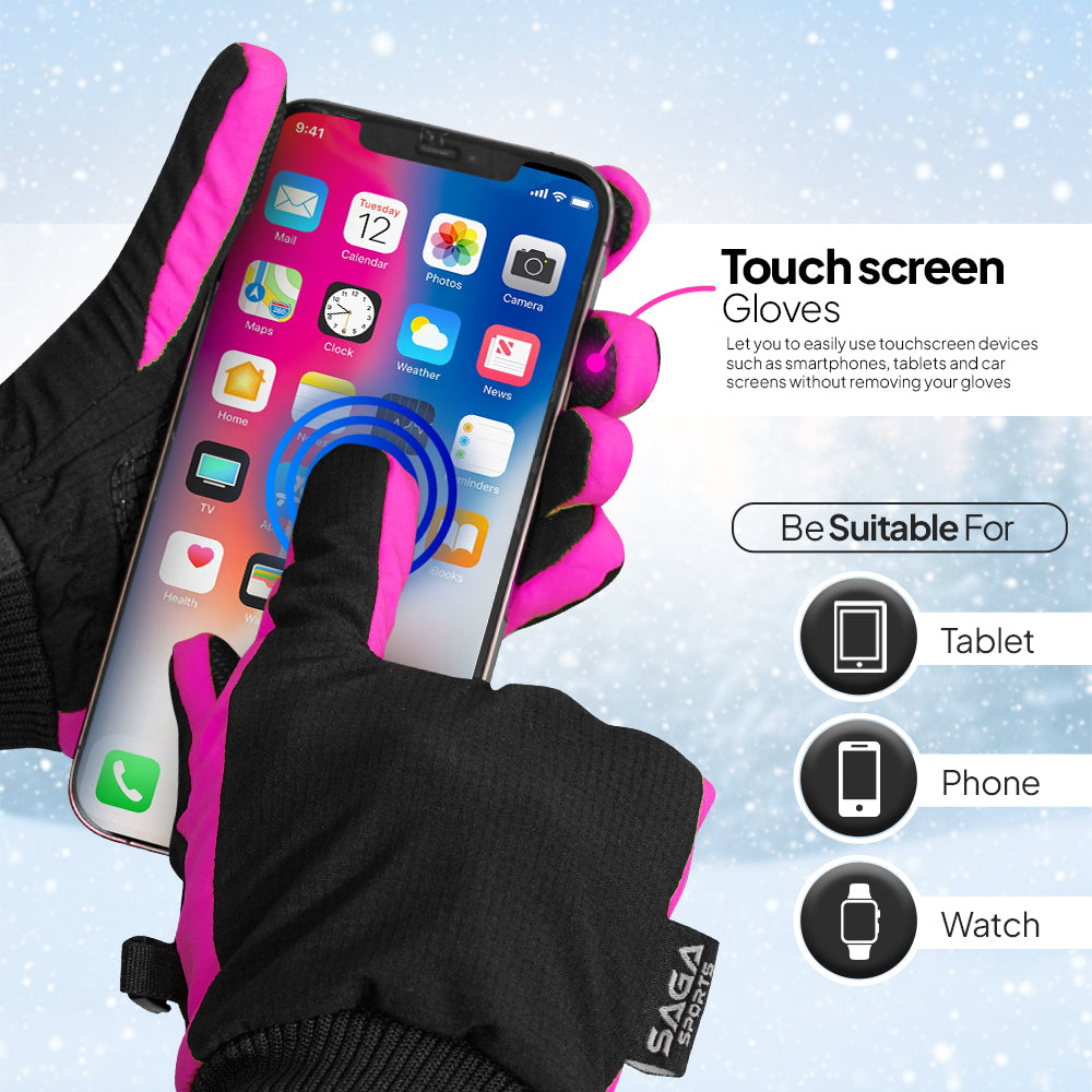 Kids Touch Screen Waterproof Winter Gloves