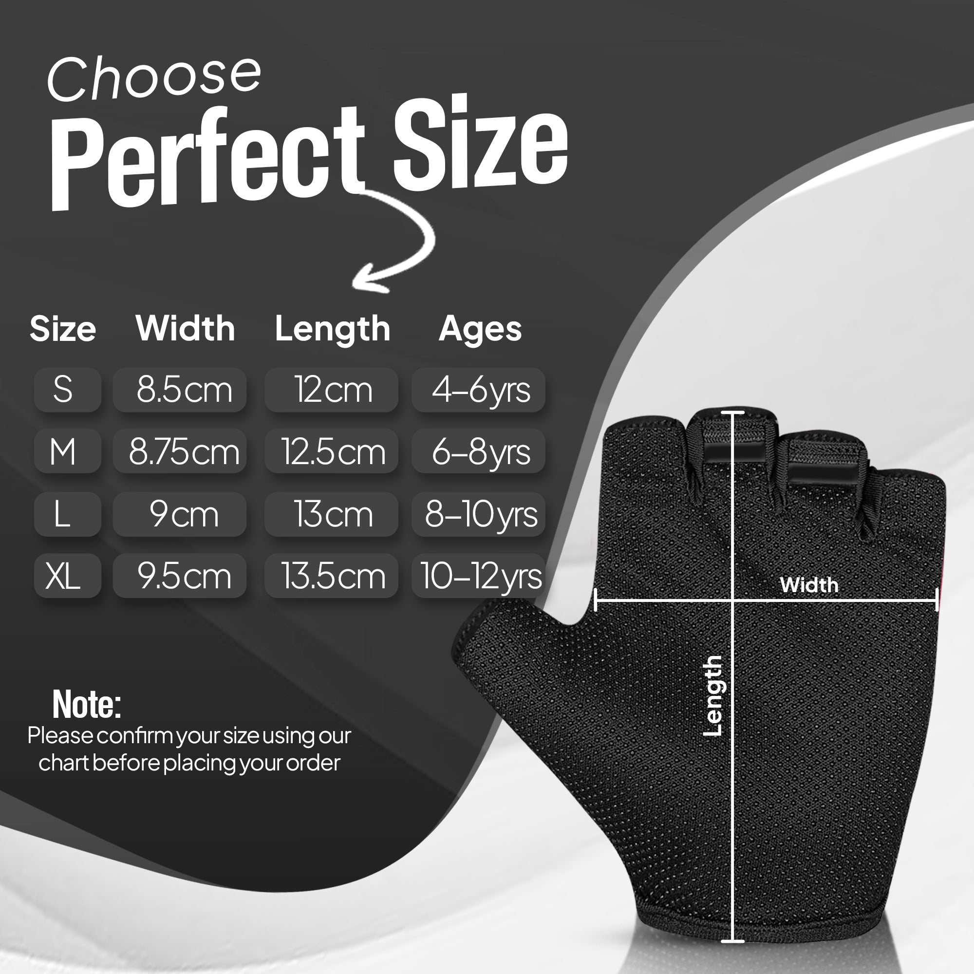 3X Kids Cycling Gloves Half Finger