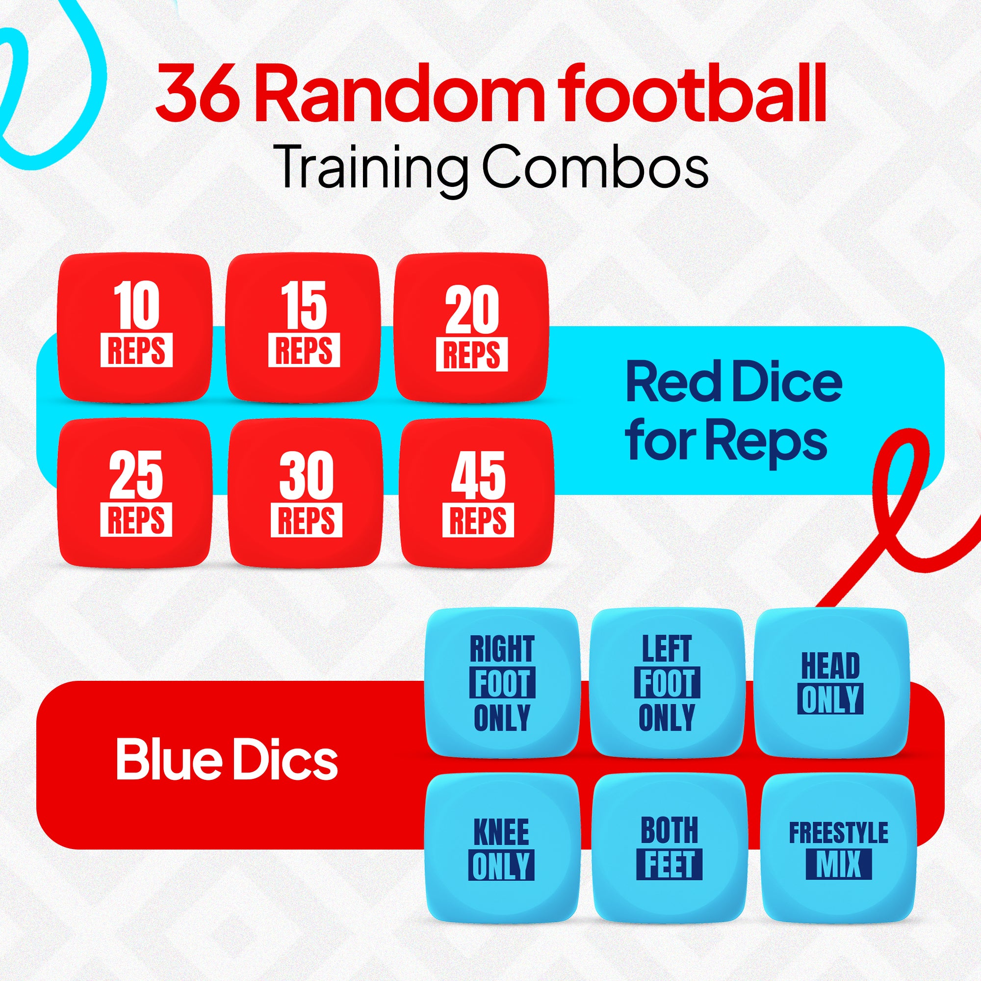 Training Dice - Soccer Practice Equipment for Kids