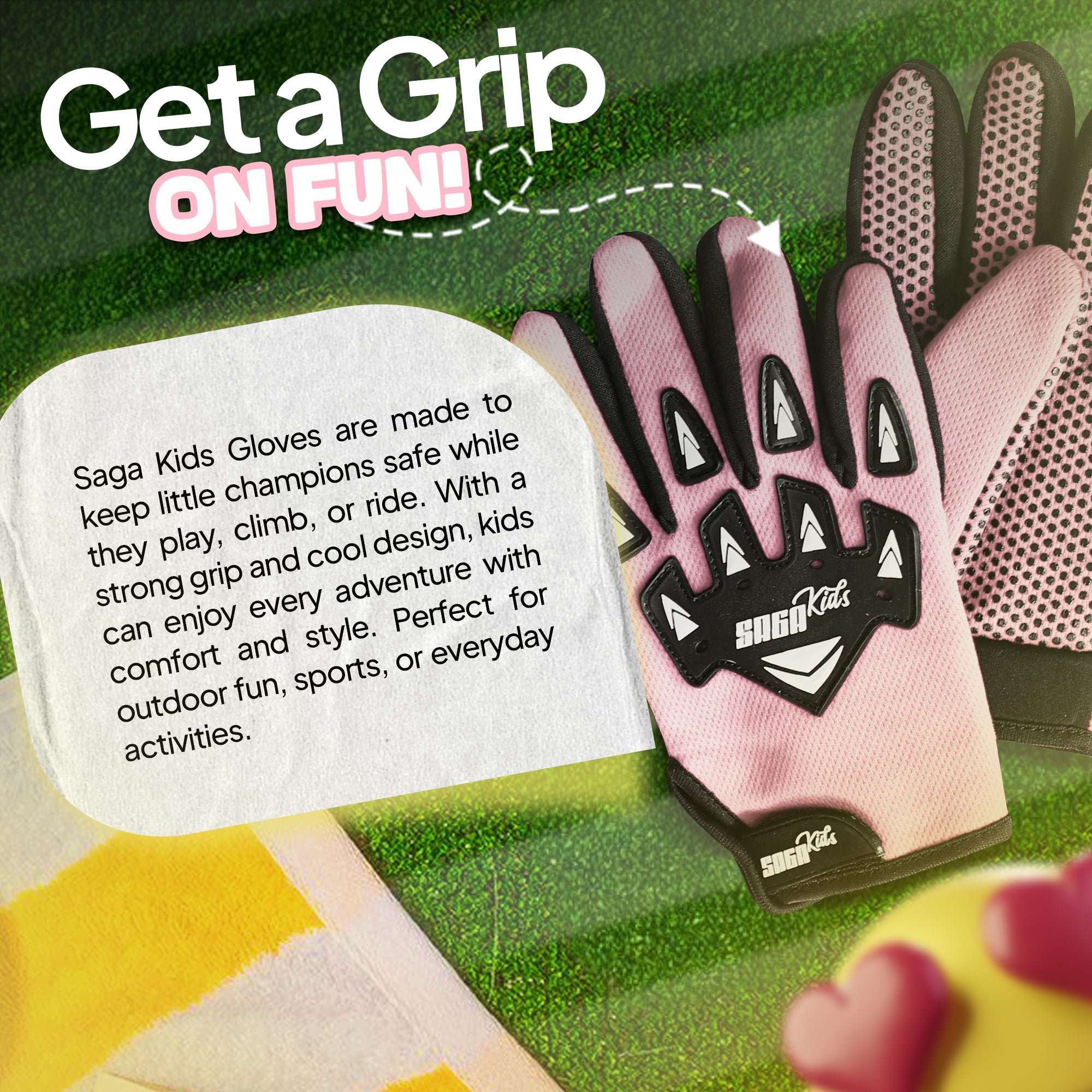 Kids Motorcycle Gloves Pink