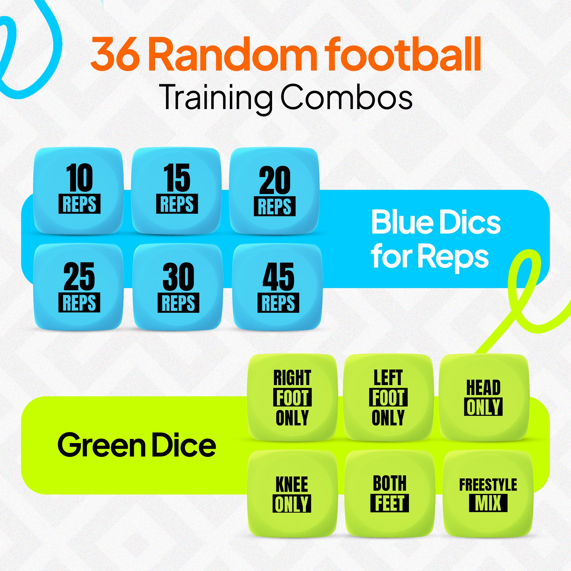 Training Dice - Soccer Practice Equipment for Kids