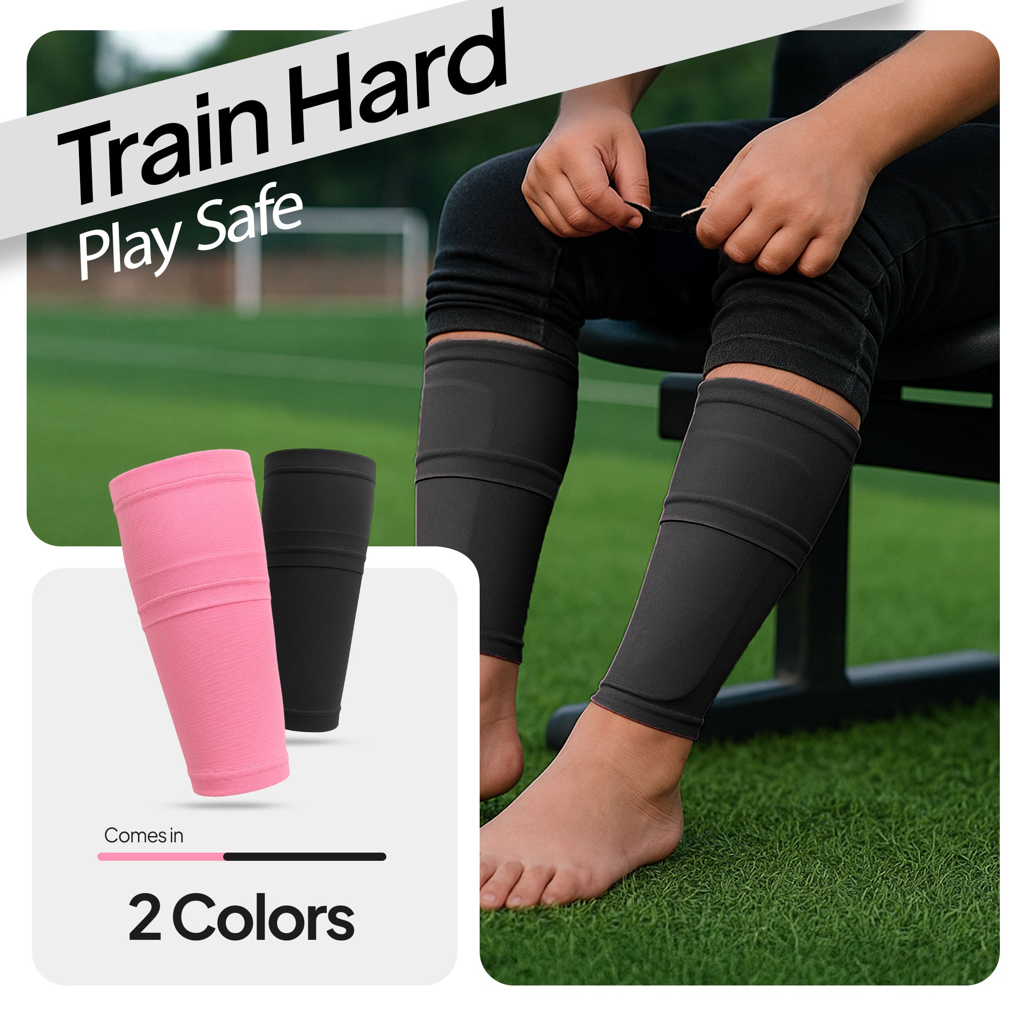 Protective Shin Guard Socks – Black