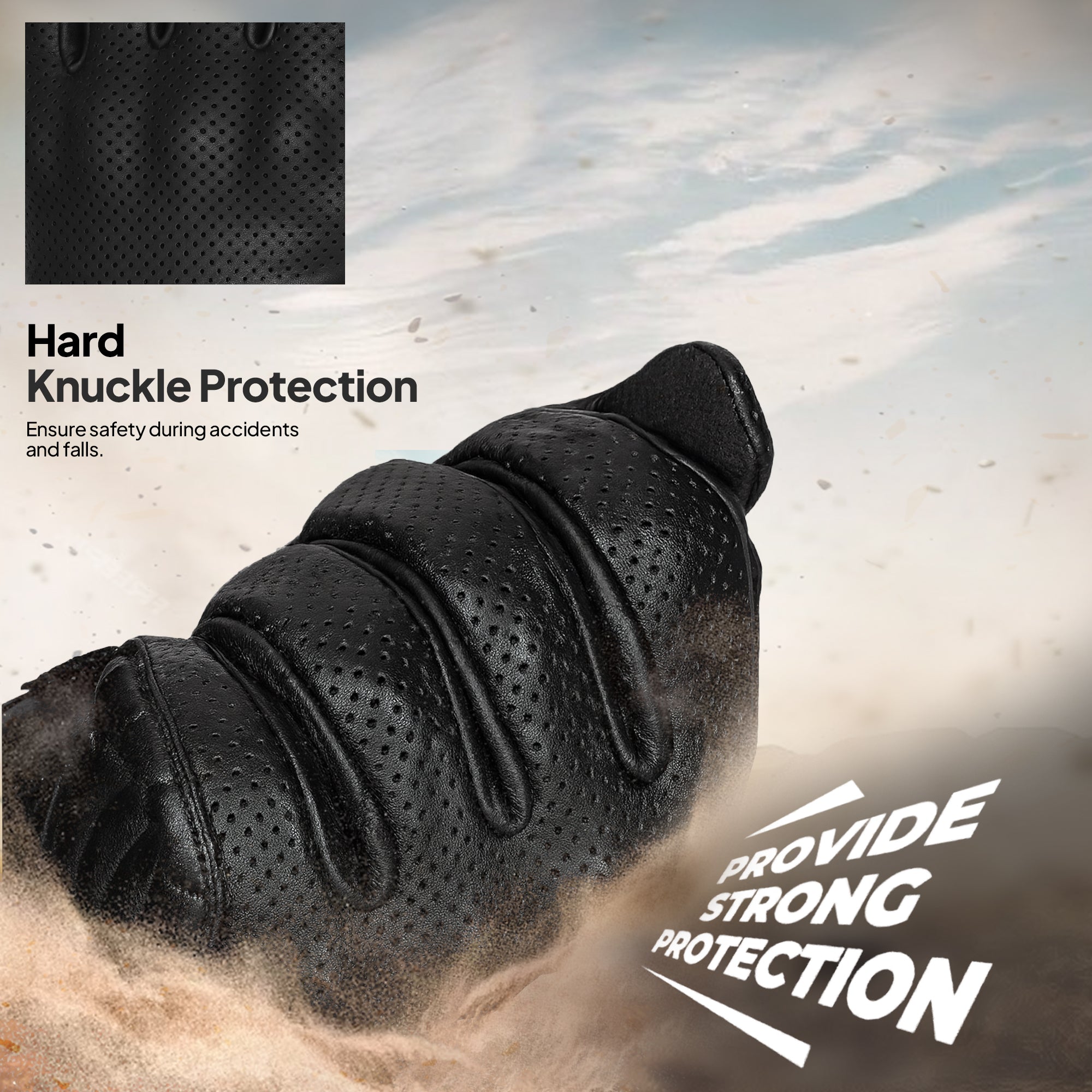 Adult Motorcycle Gloves Black