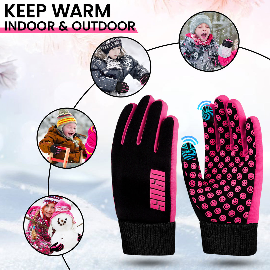 Kids Winter Gloves – Smily Palm