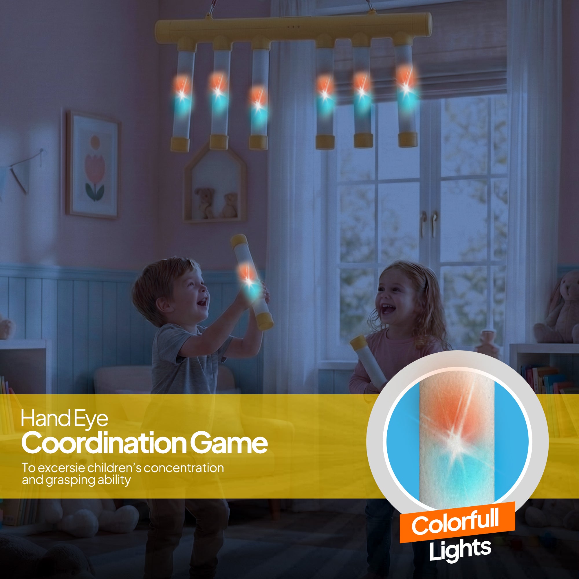 Rechargeable LED Reflex Drop Stick Game