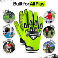 Kids Motorcycle Gloves Neon
