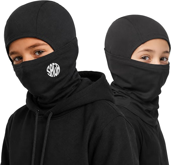 Kids Balaclava Ski Mask For Boys & Girls Windproof Full-Face Winter Hood & Neck Gaiter for Motorcycling, Skiing, Cycling, Work and Outdoor Sports