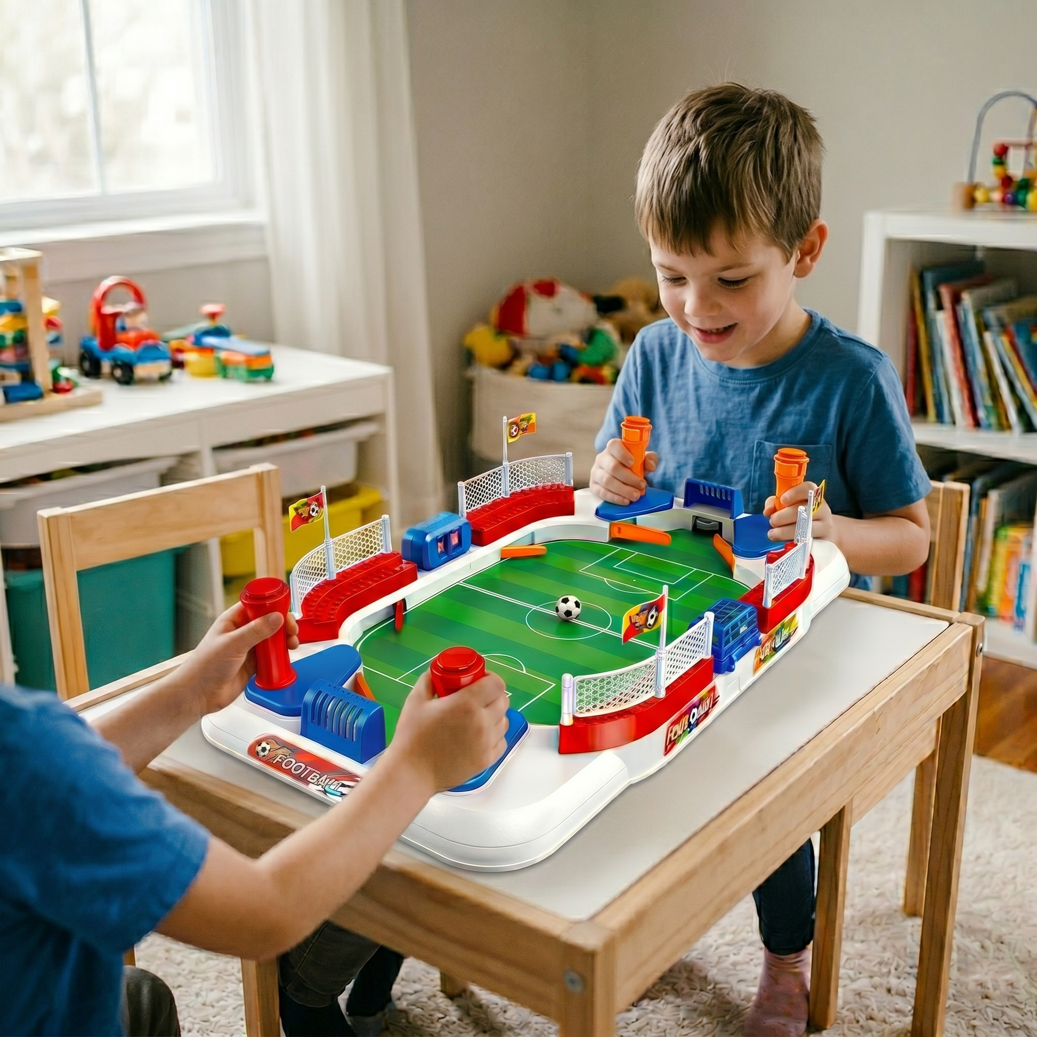 Kids Indoor Game Bundle – Mini Football Arena + Reaction Challenge Game