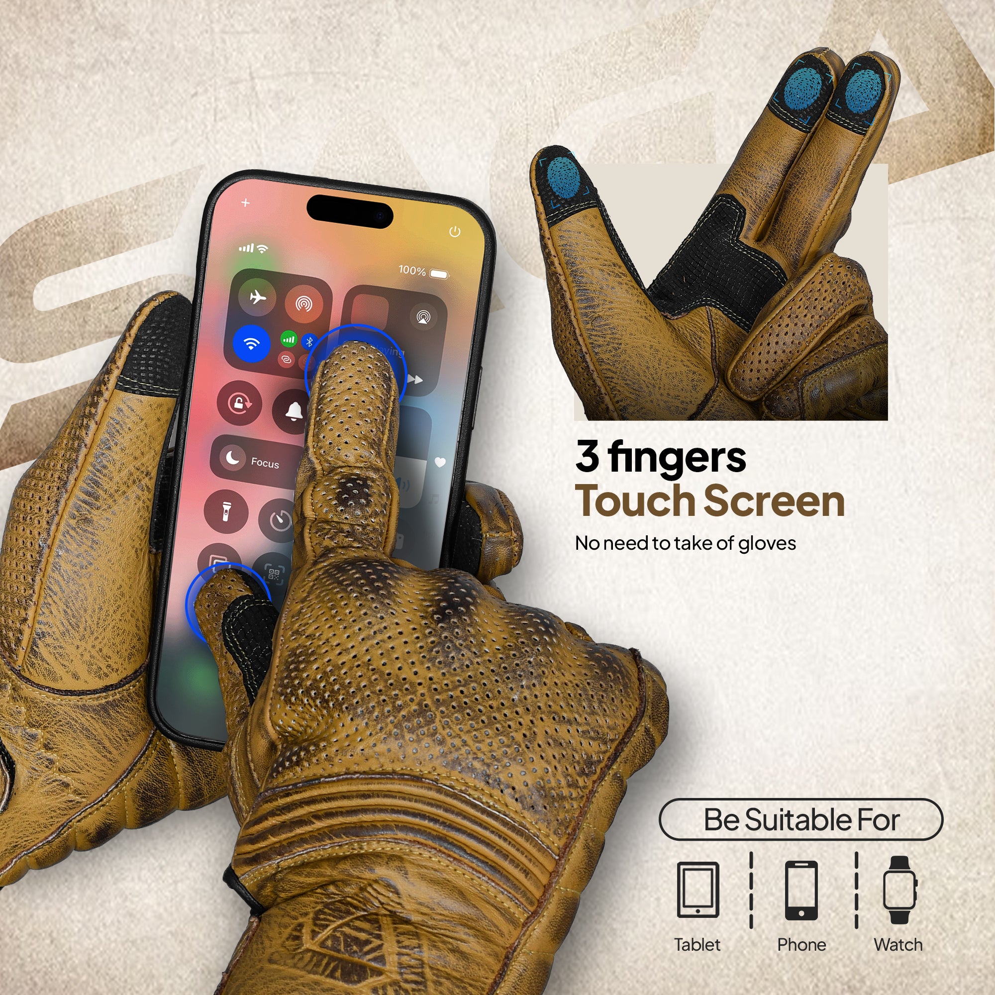 Adult Motorcycle Gloves Skin