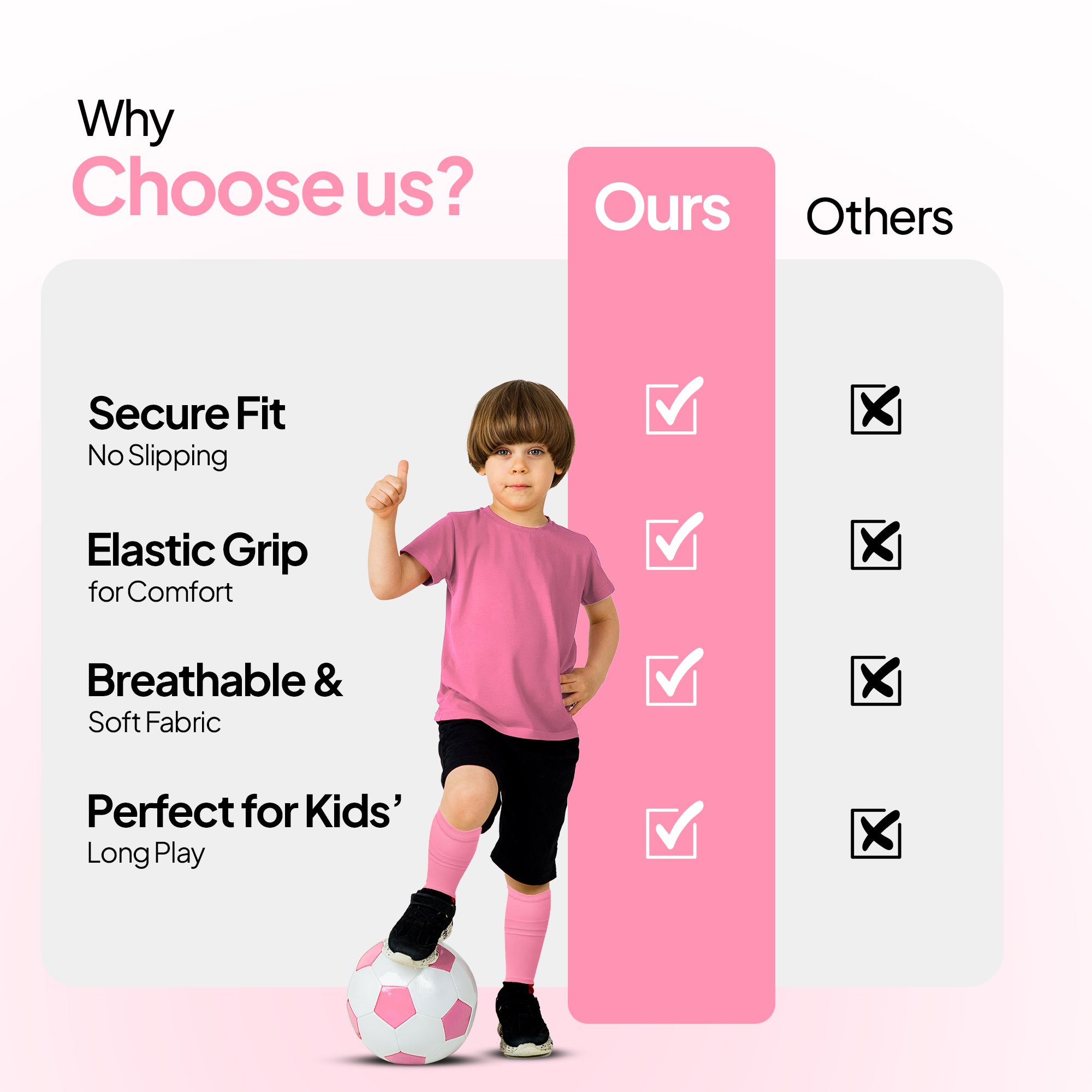 Protective Shin Guard Socks – Pink