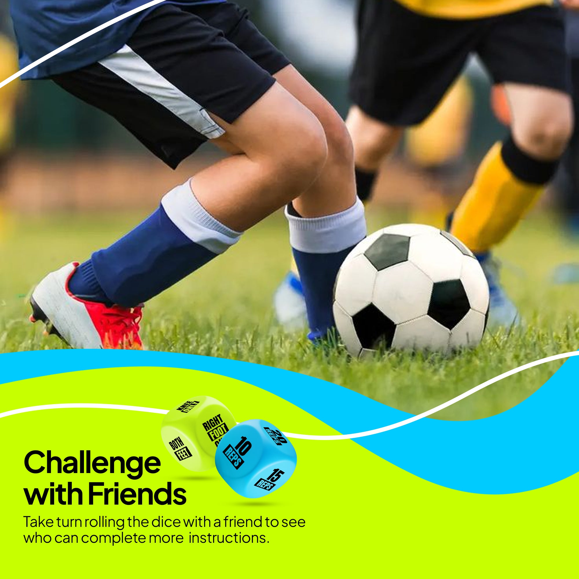 Training Dice - Soccer Practice Equipment for Kids