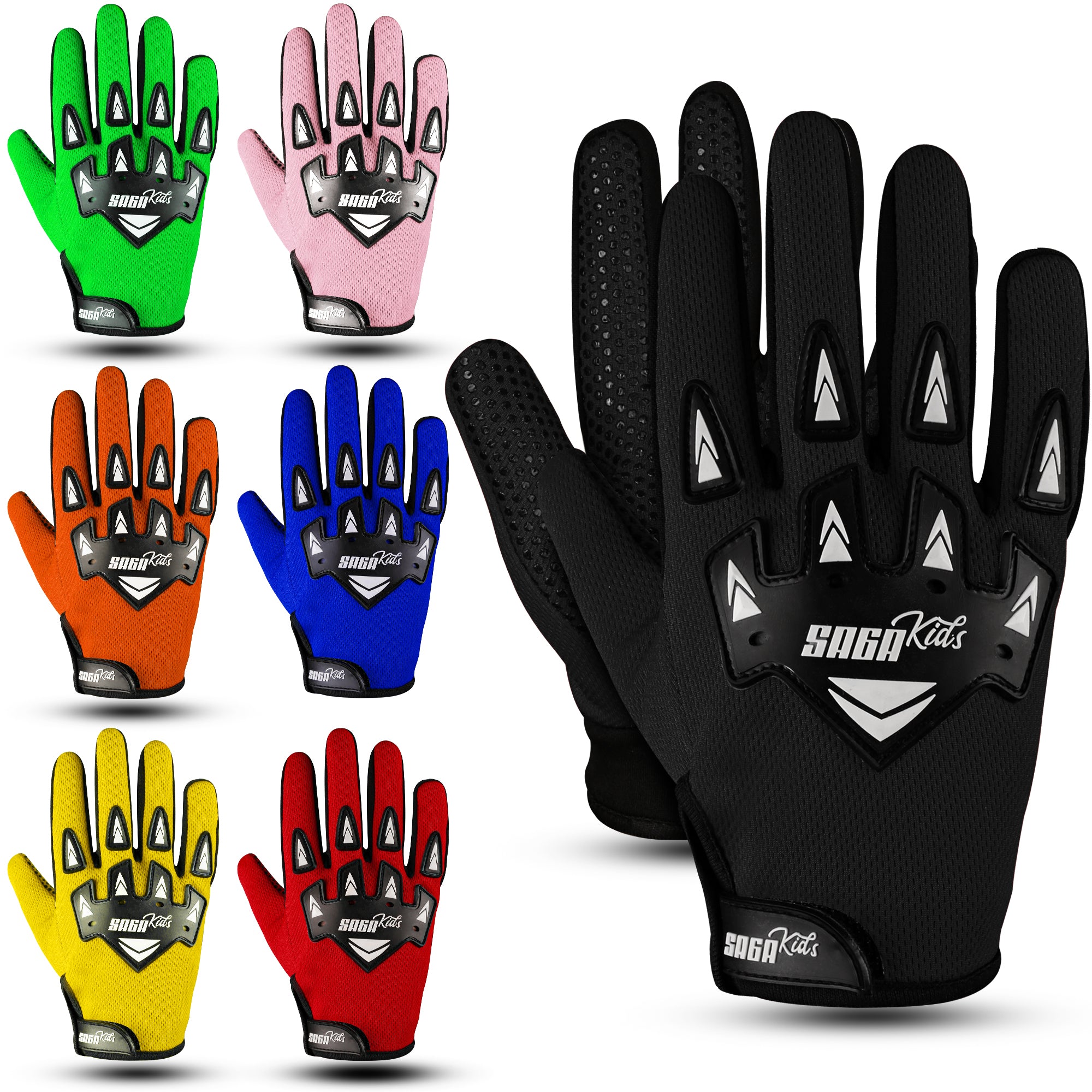 Kids Motorcycle Gloves Black