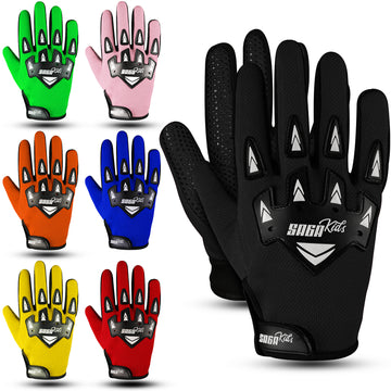 Kids Motorcycle Gloves Black