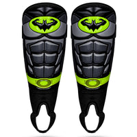 Batman Shin Guards for Soccer with Ankle Strap