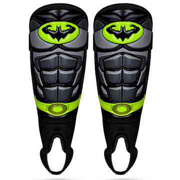Batman Shin Guards for Soccer with Ankle Strap