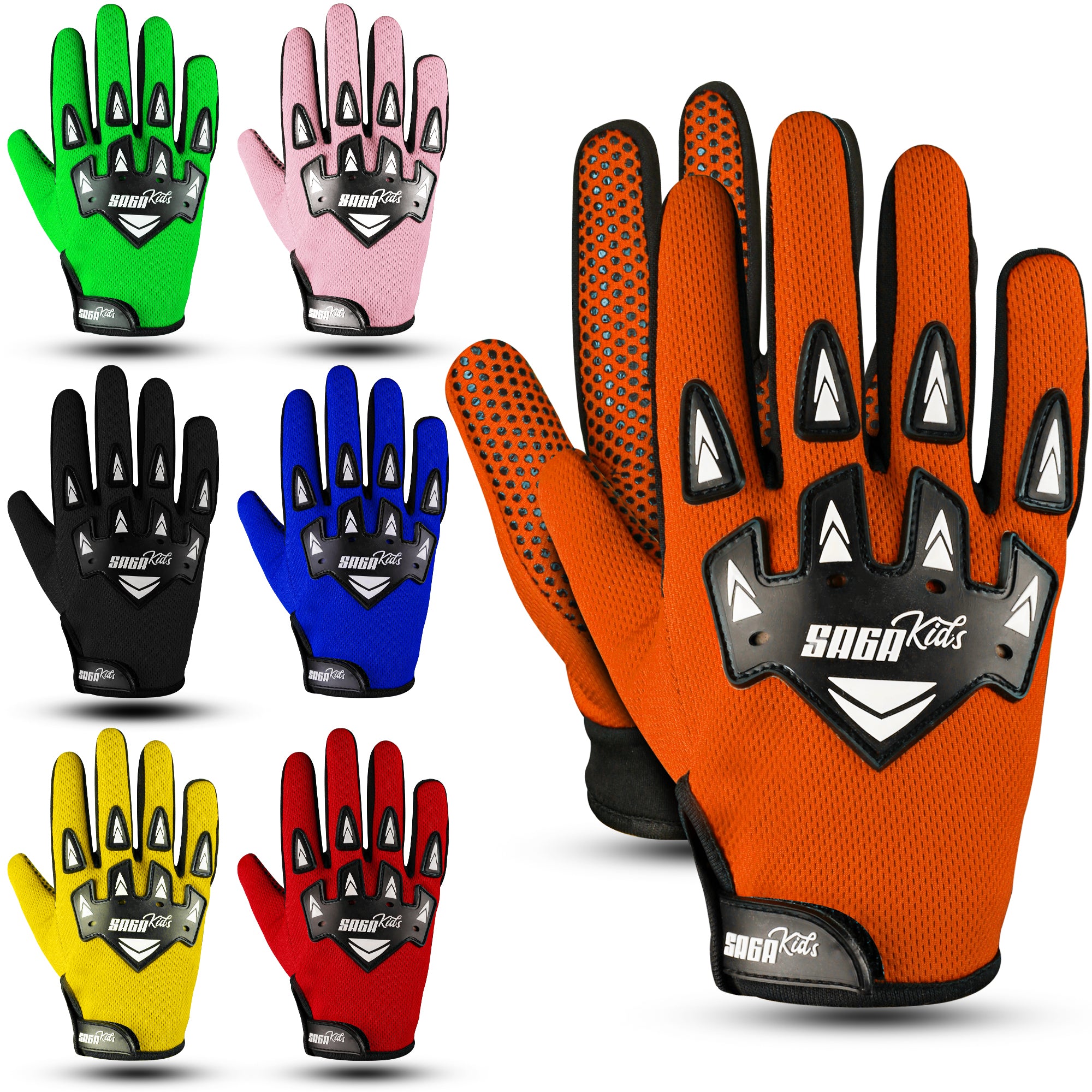 Kids Motorcycle Gloves Orange