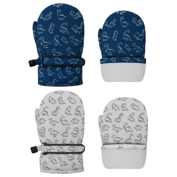 Kids Winter Mittens Gloves – Blue & Grey